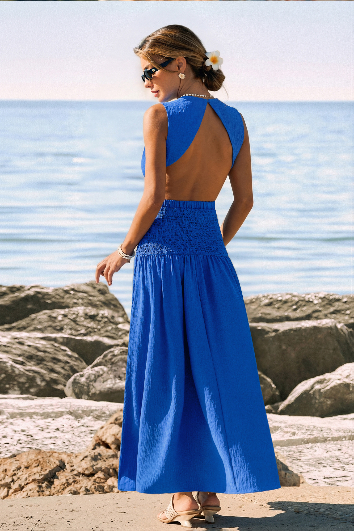Island Diva Blue Maxi Dress