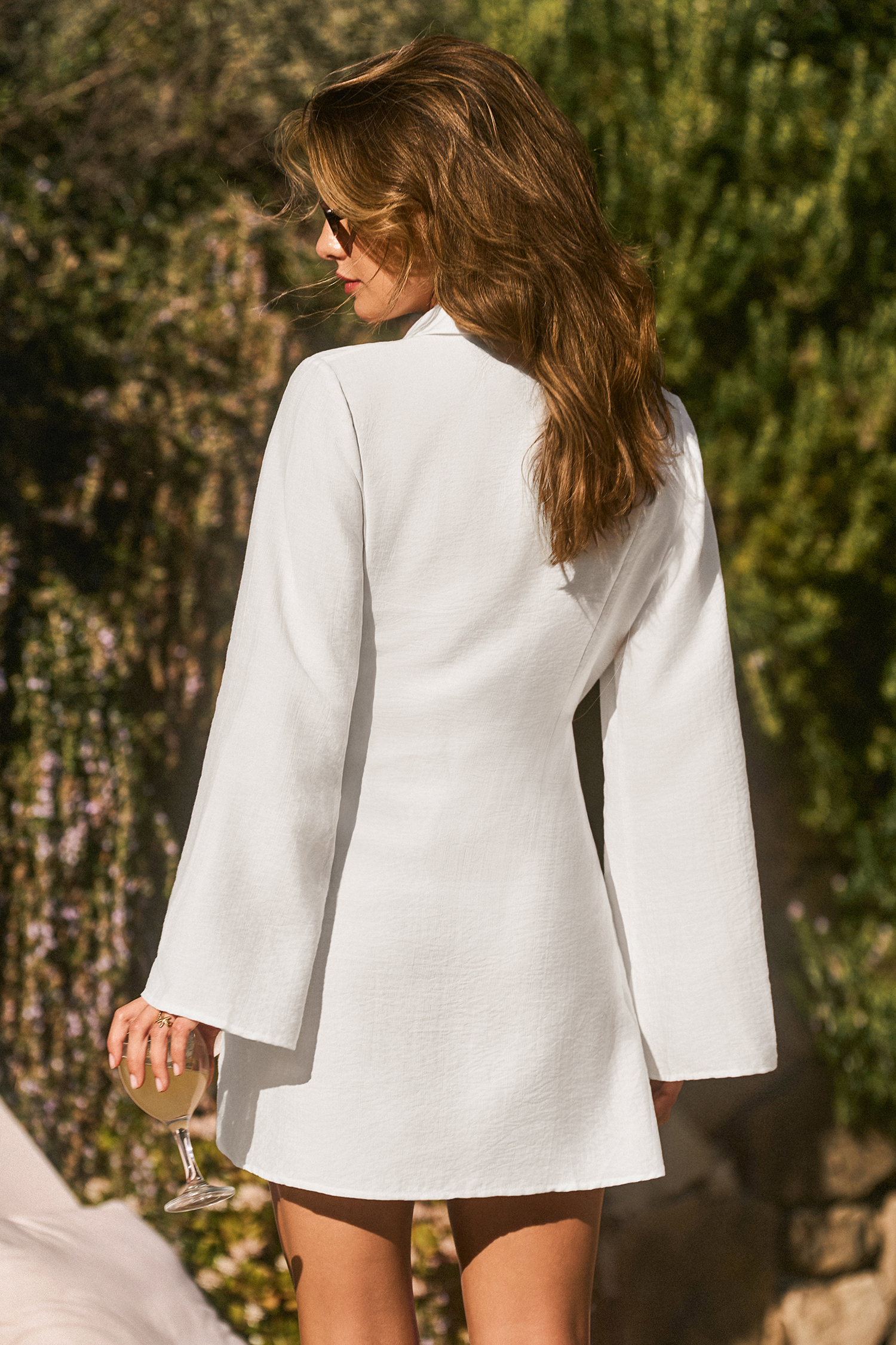 x Diane Robe de plage col chemise ceinture à nouer