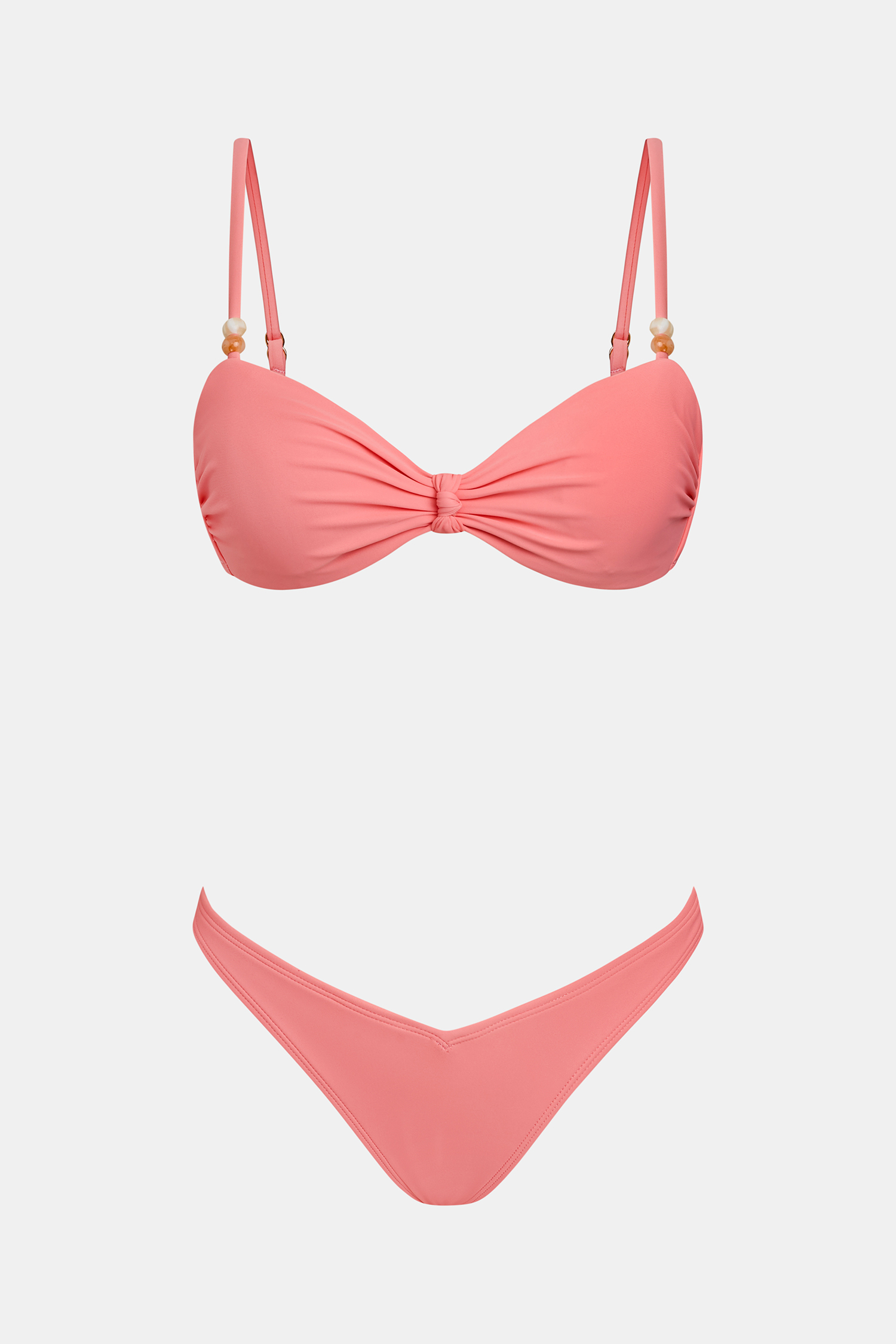 Bikini corail col cœur