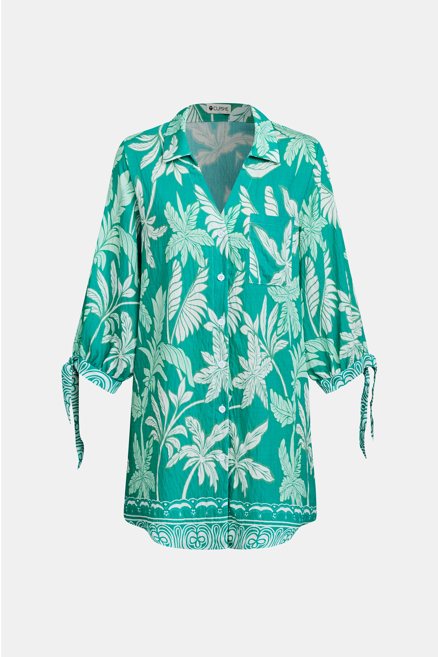Lakeside Lounging Tropical Mini Dress