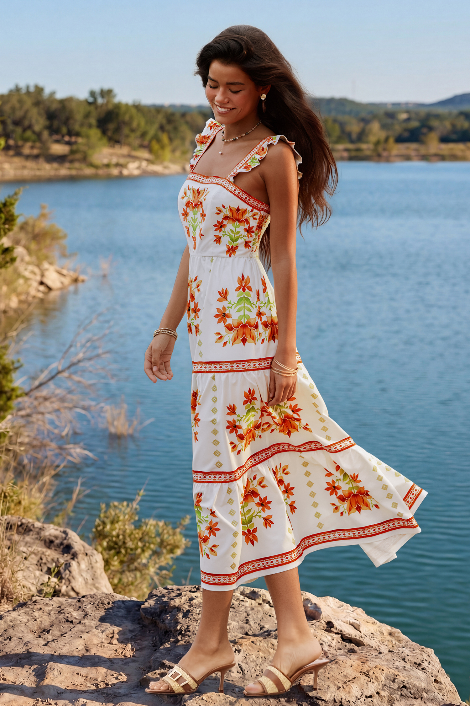 Cruising All Day Floral Maxi Dress