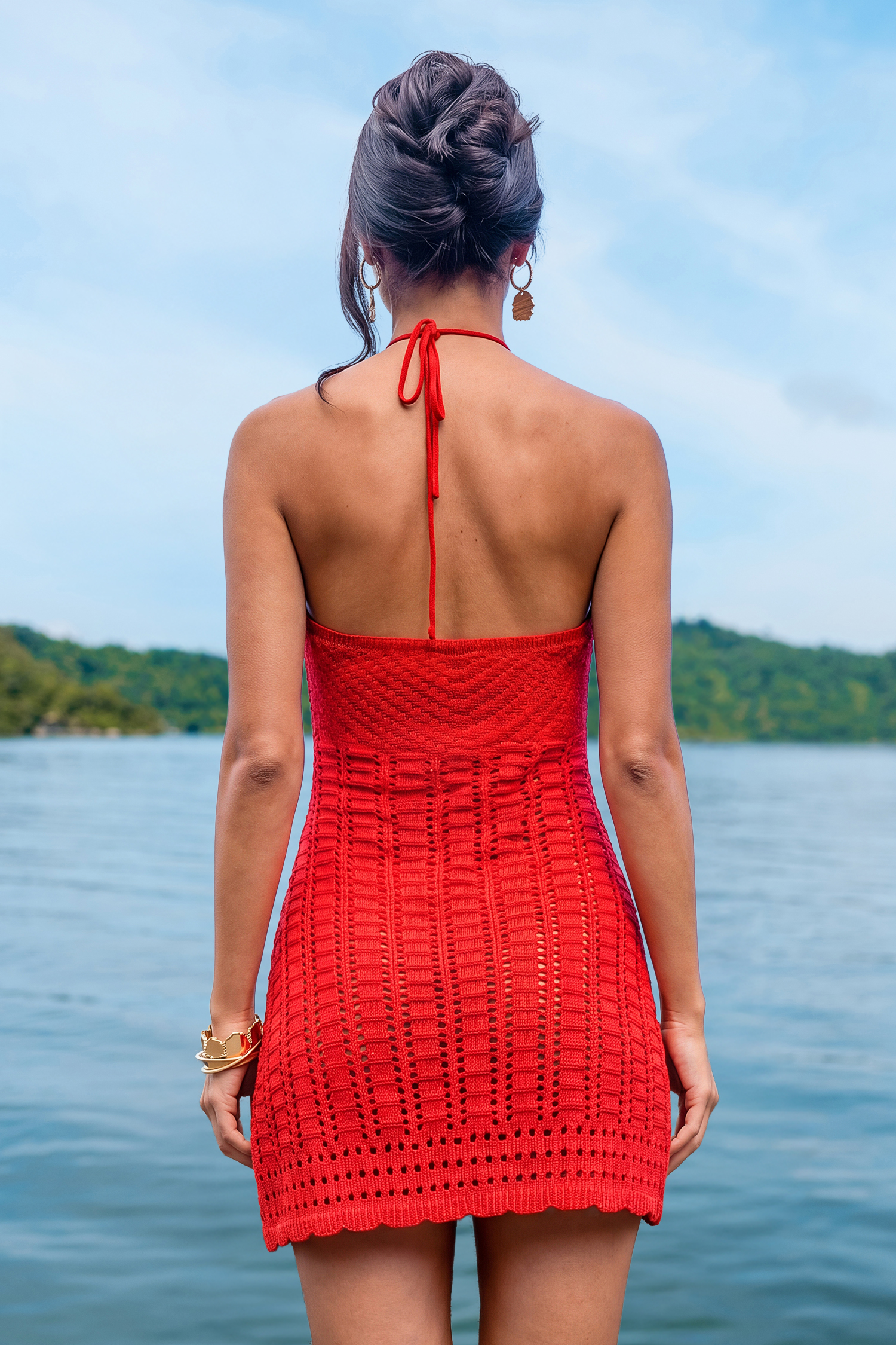 Very Rare Red Cover-Up Mini Dress