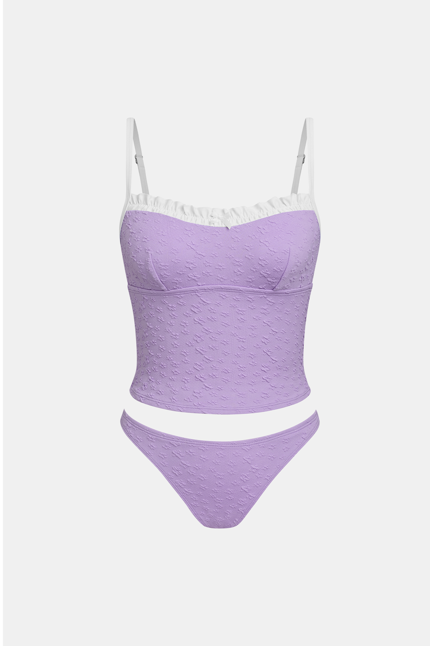 Tankini violet col cœur
