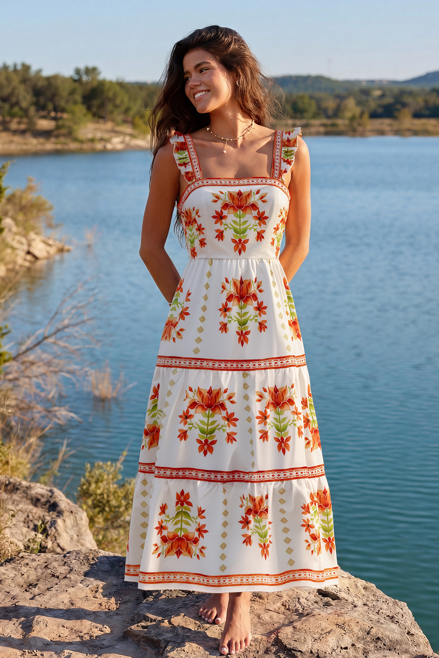 Cruising All Day Floral Maxi Dress