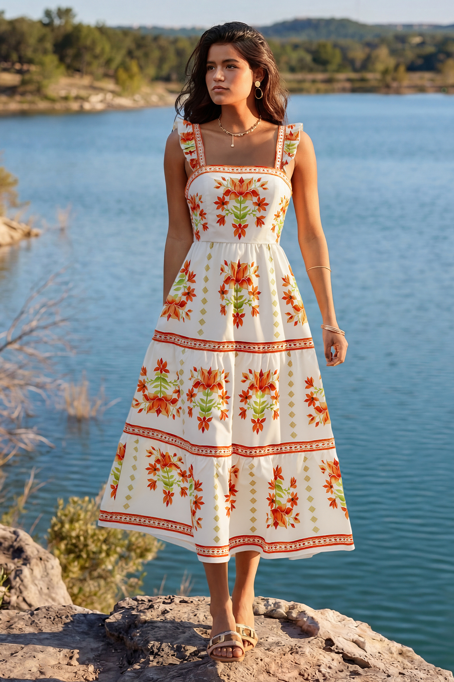 Cruising All Day Floral Maxi Dress