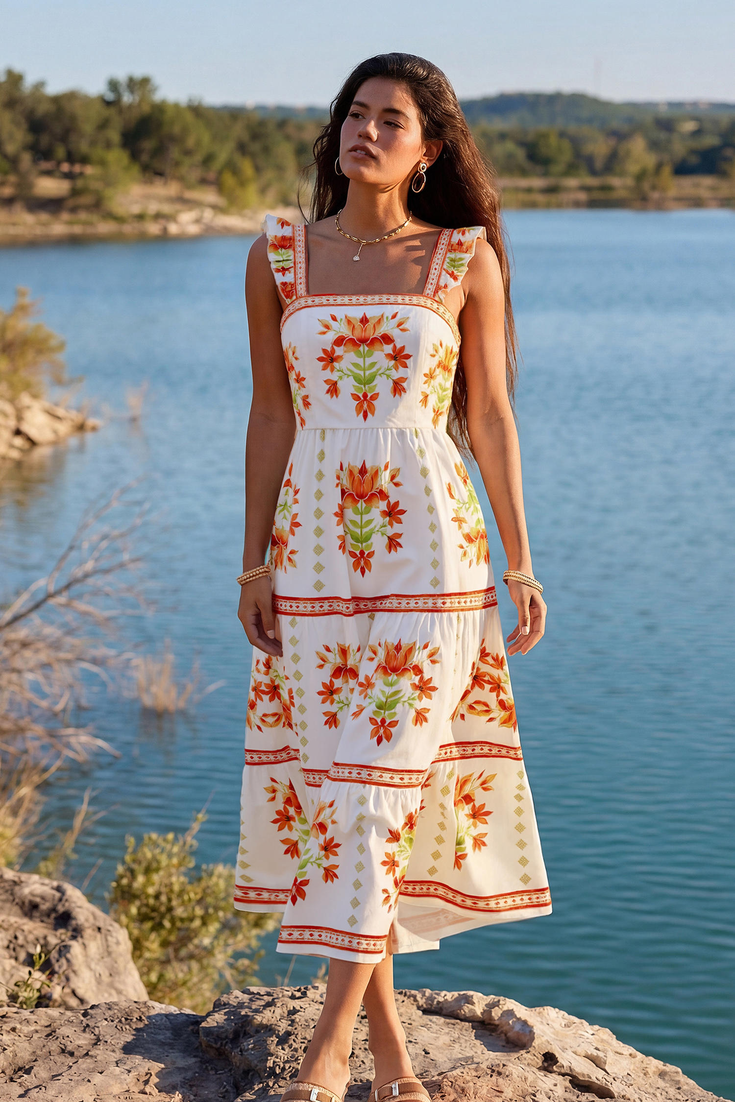 Cruising All Day Floral Maxi Dress