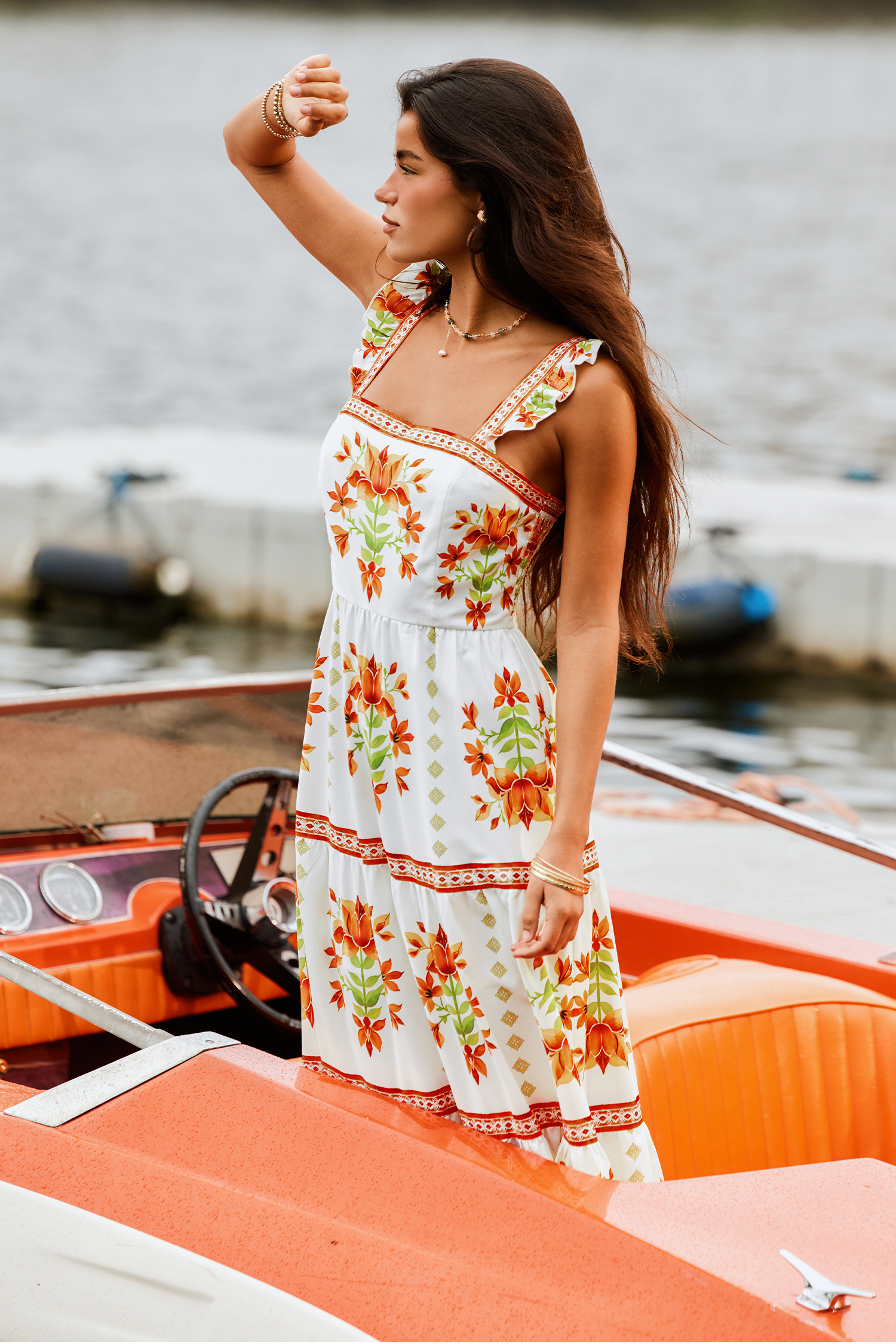 Cruising All Day Floral Maxi Dress
