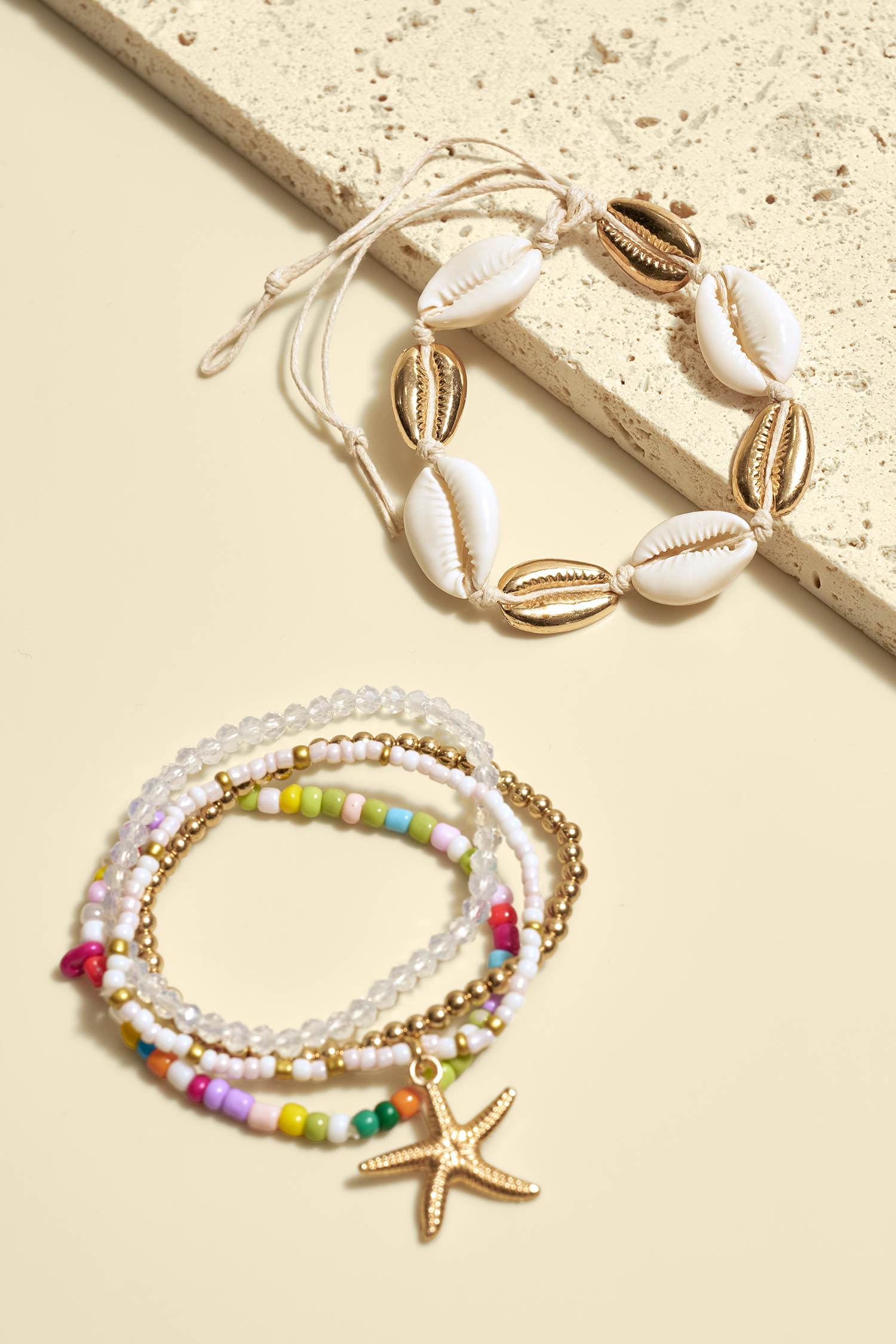 Buntes Perlen-Armband-Set