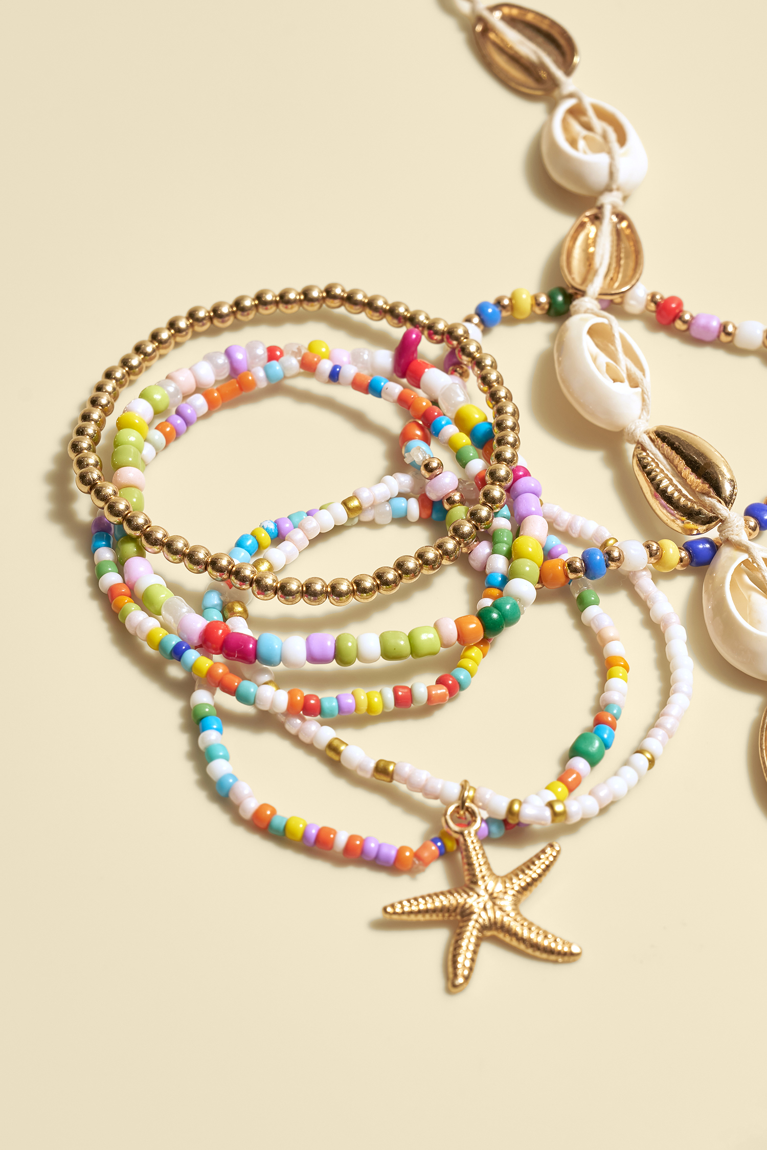 Buntes Perlen-Armband-Set