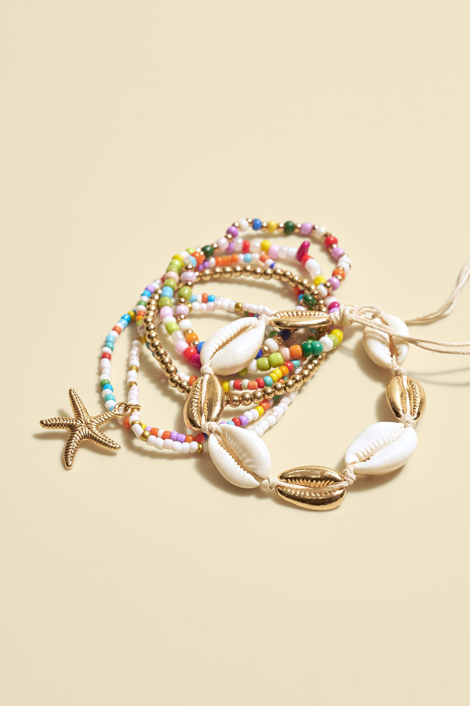 Buntes Perlen-Armband-Set