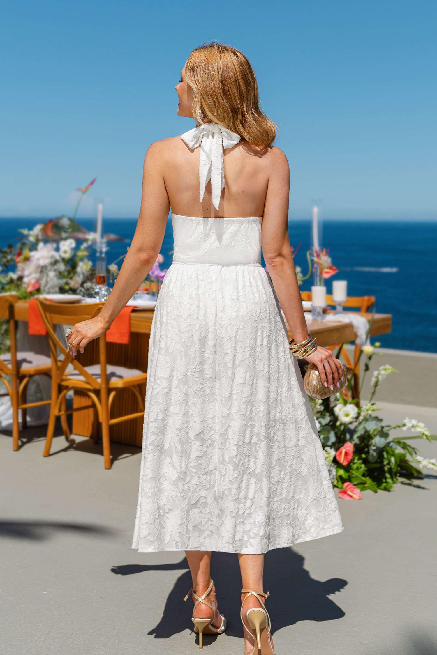 Vestido midi blanco Belle of the Ball