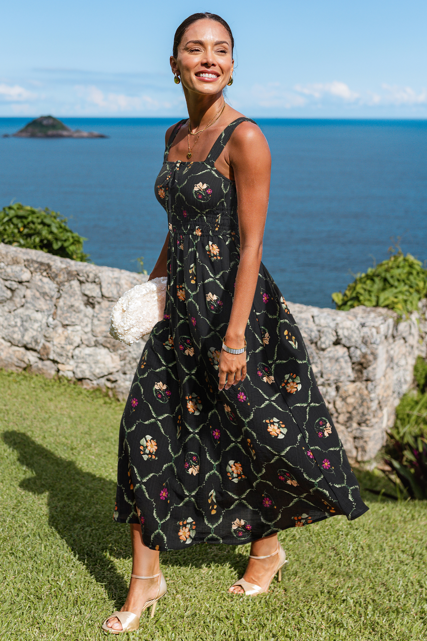 Bold Statement Floral Midi Dress