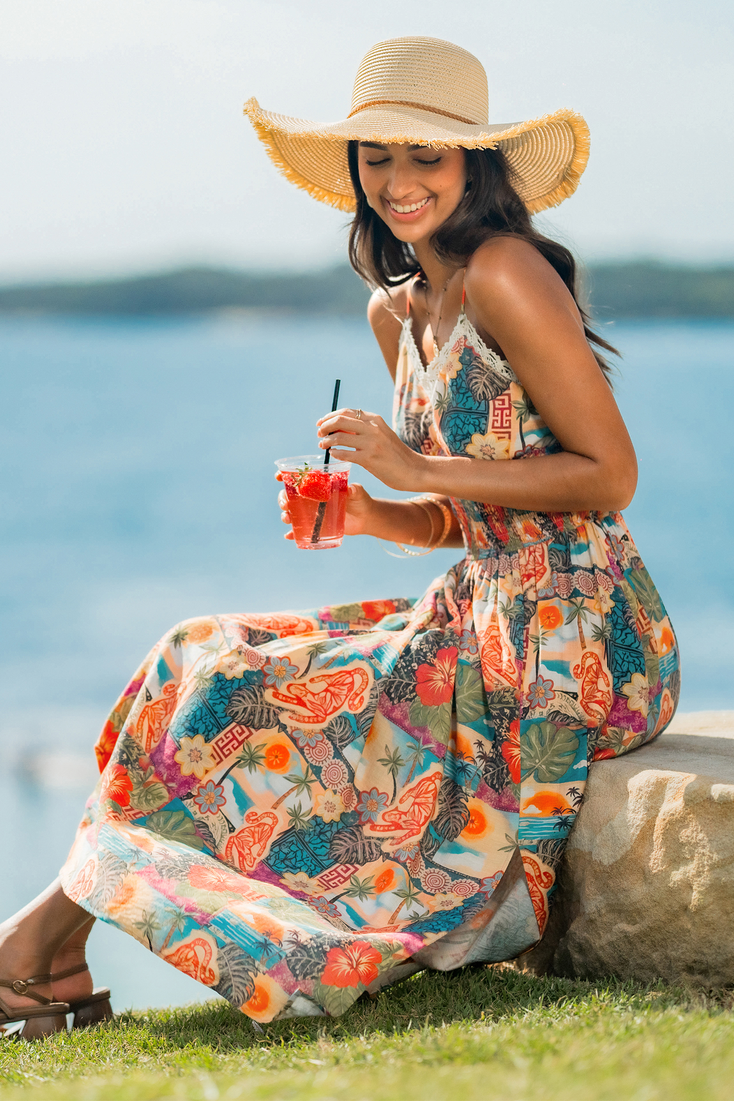 Postcard Tropical Midi Dress