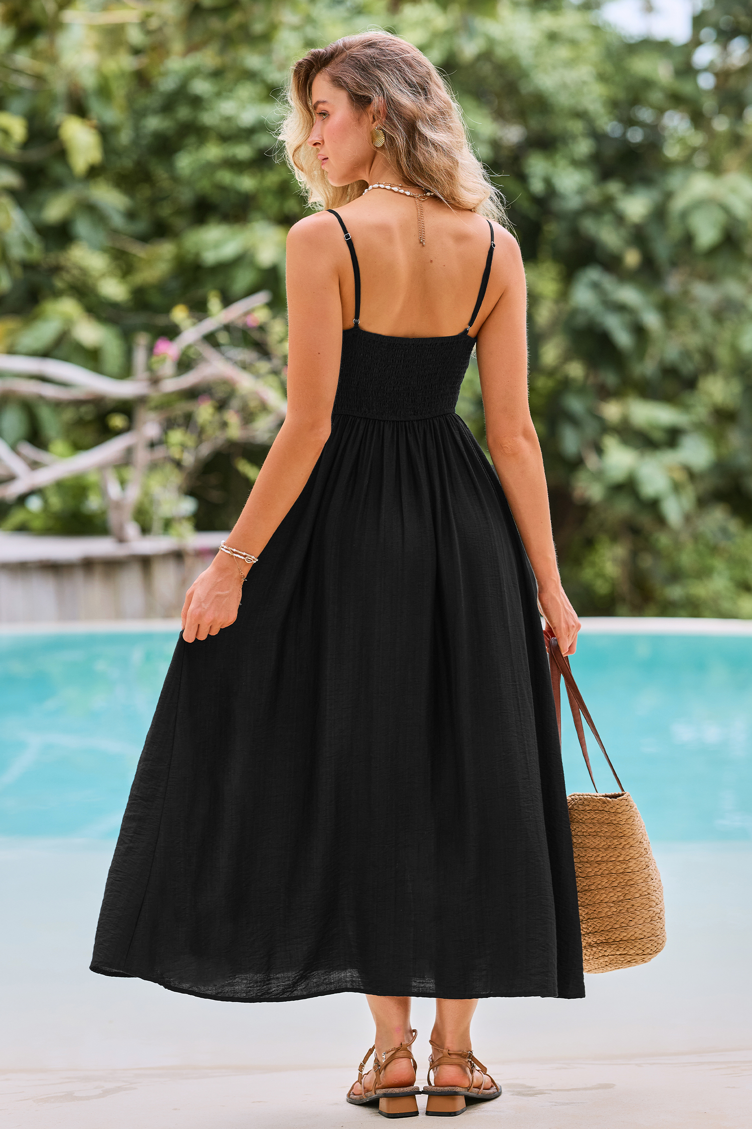 Hollywood Girl Black Maxi Dress