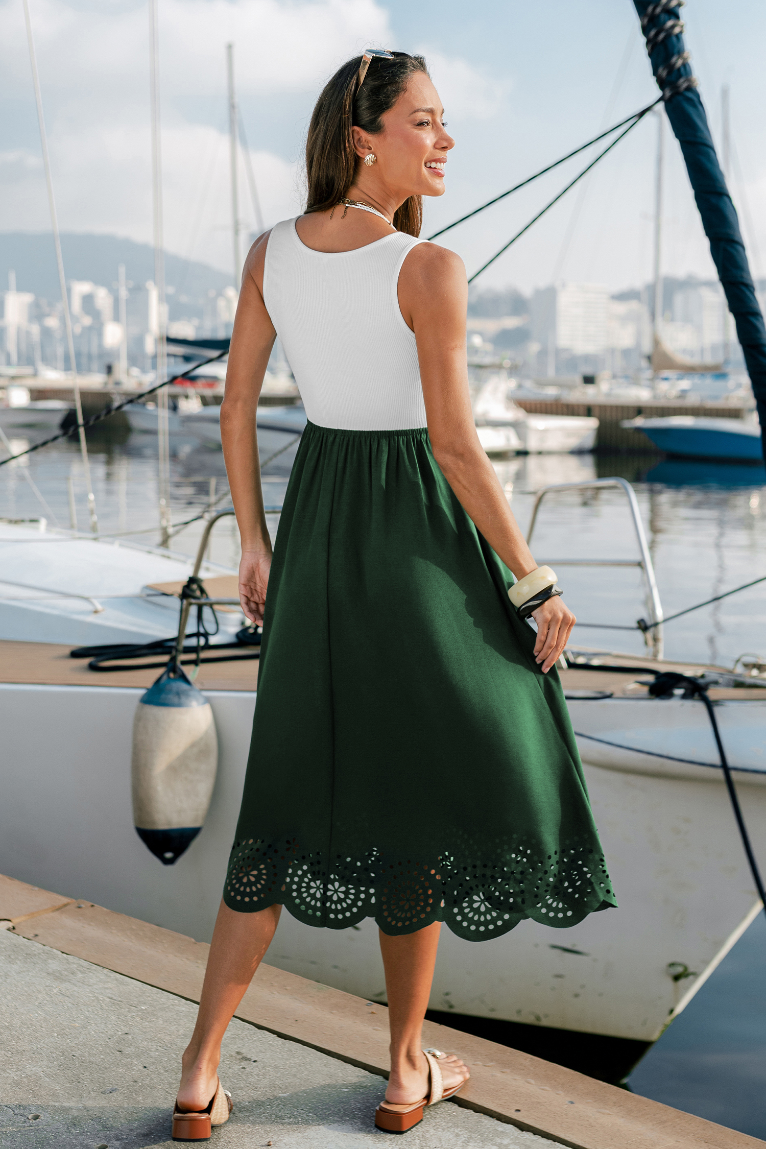 Garden Party Two-Toned Midi Dress