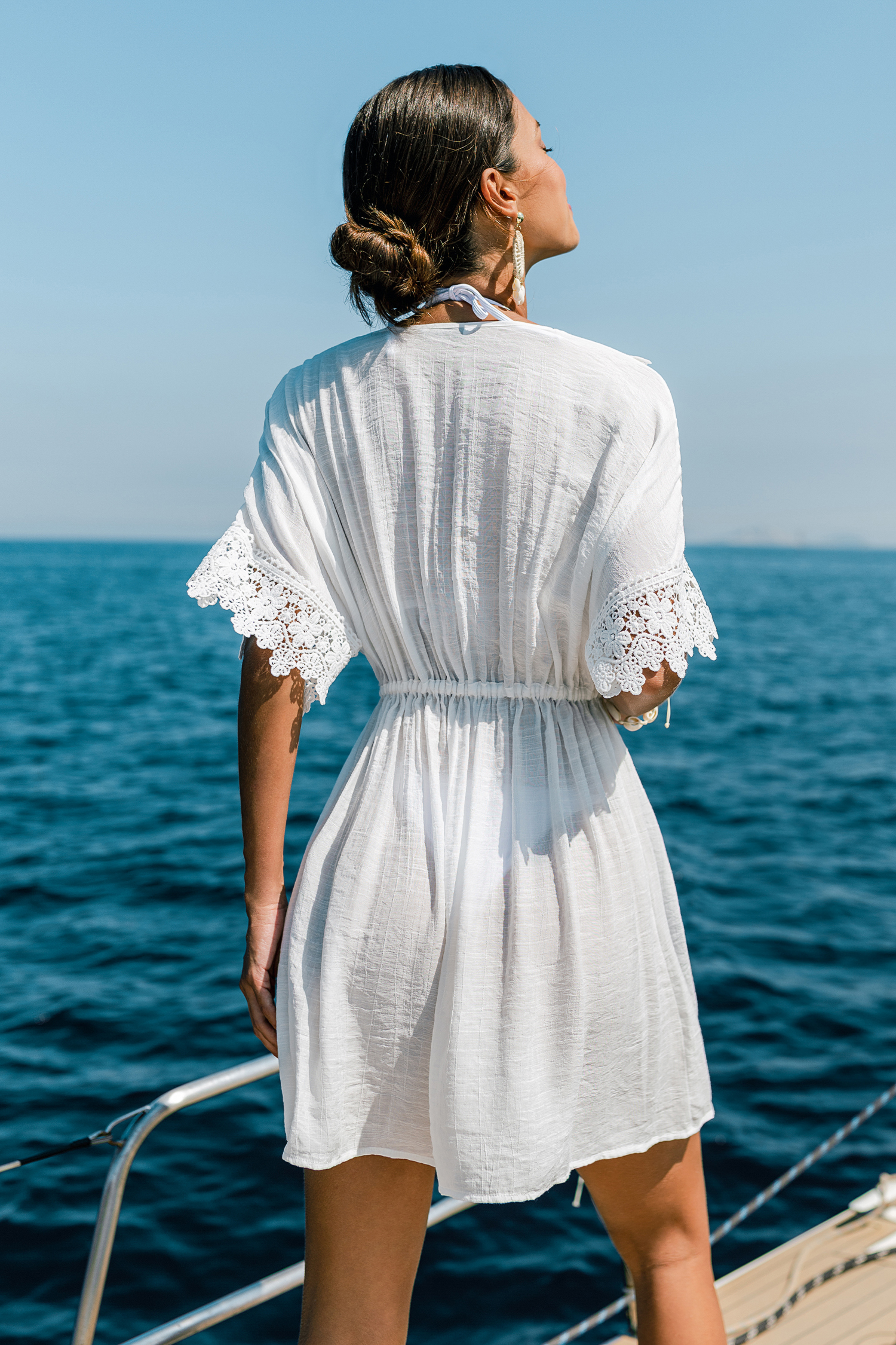 So Fresh witte cover-up mini-jurk