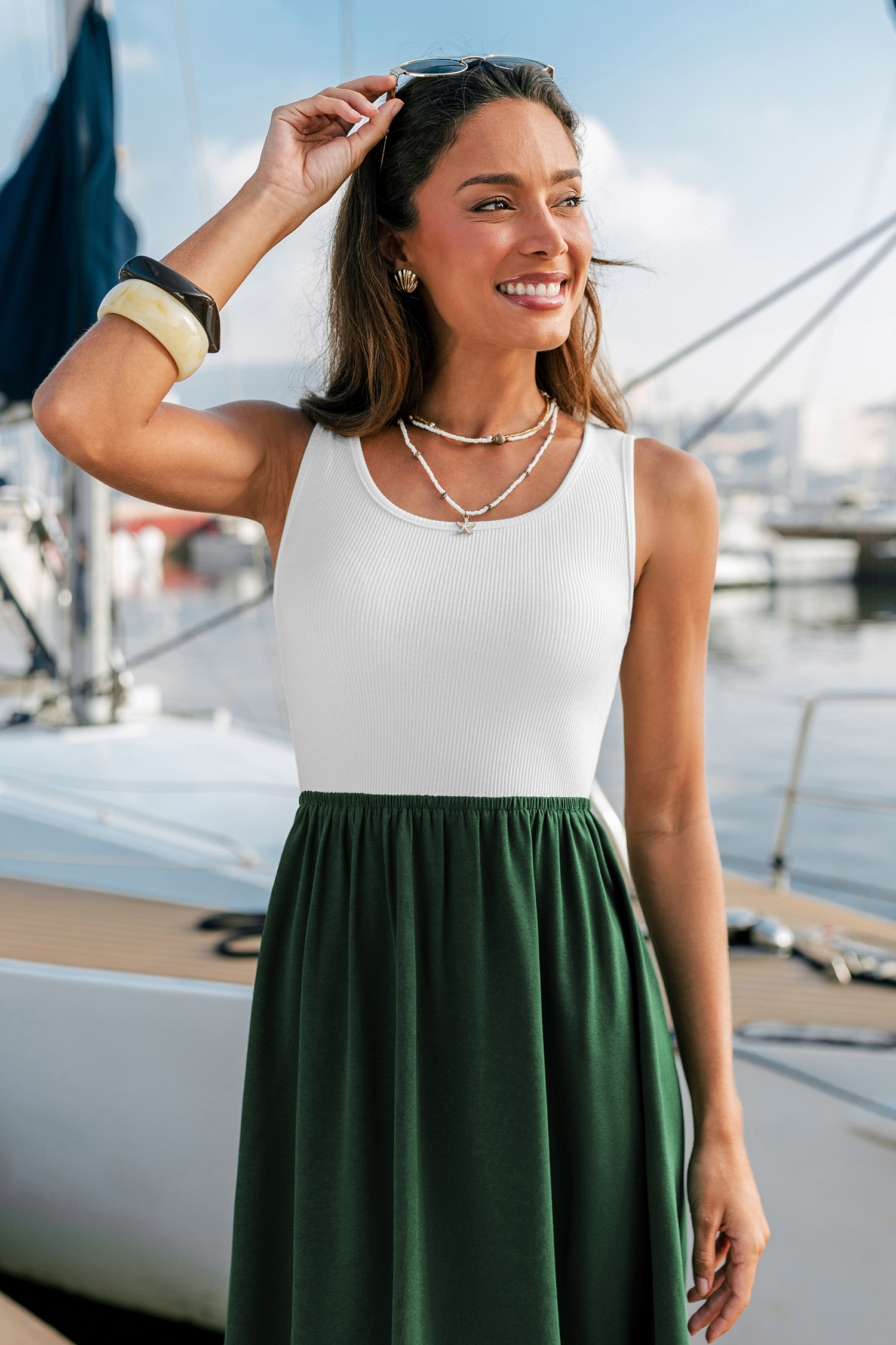 Garden Party Two-Toned Midi Dress