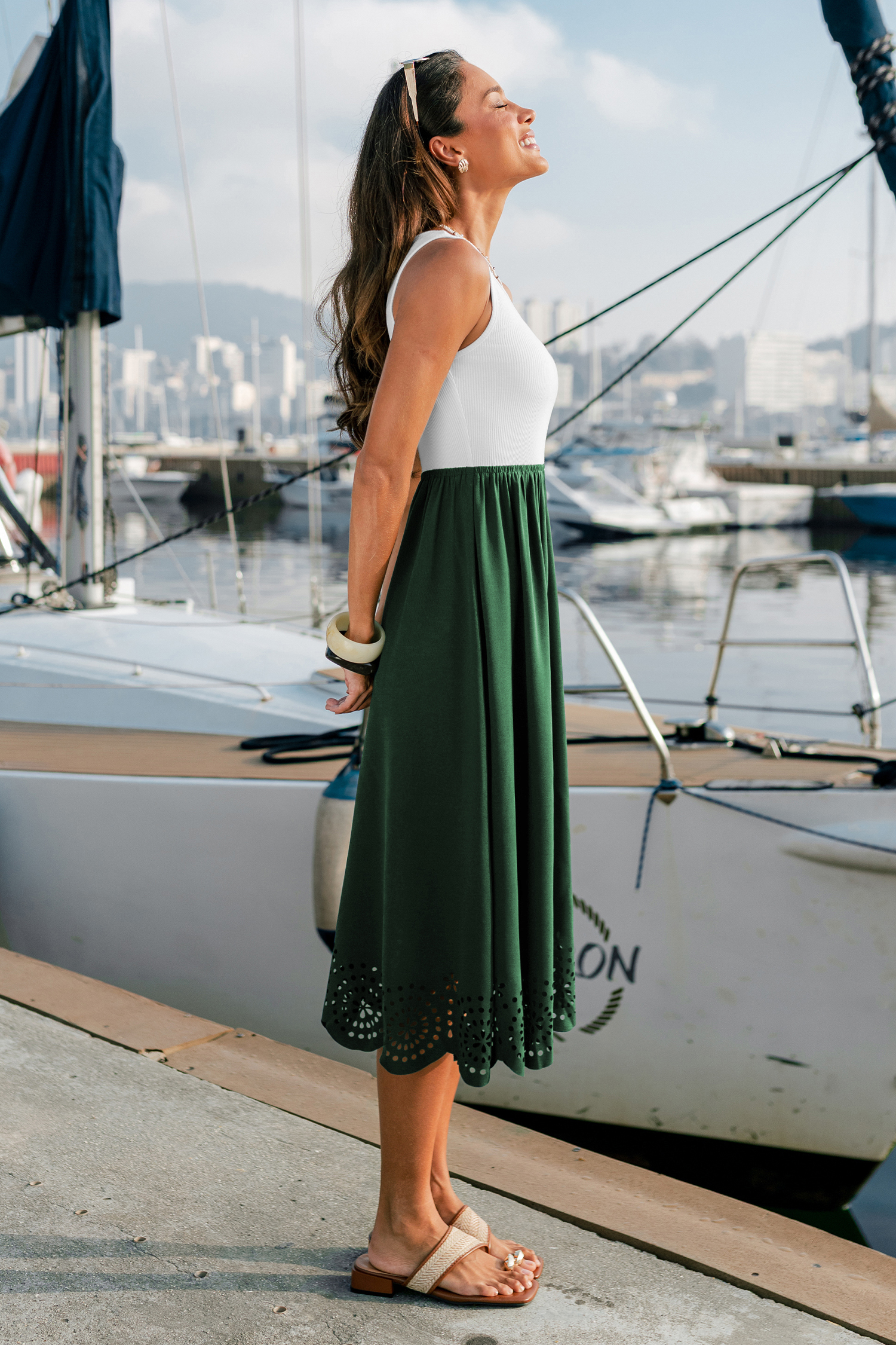 Garden Party Two-Toned Midi Dress