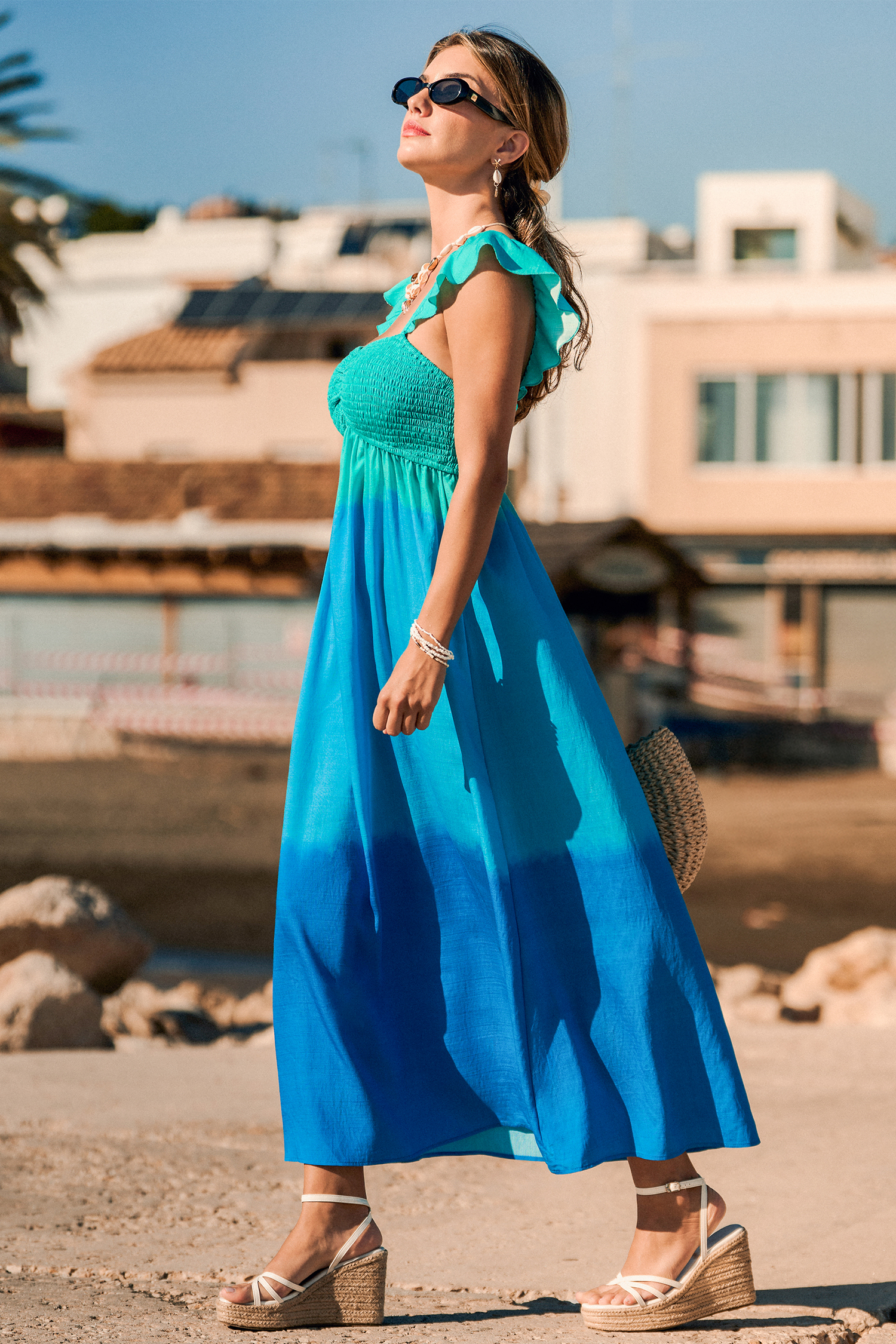 Op reis Ombré Maxi Jurk