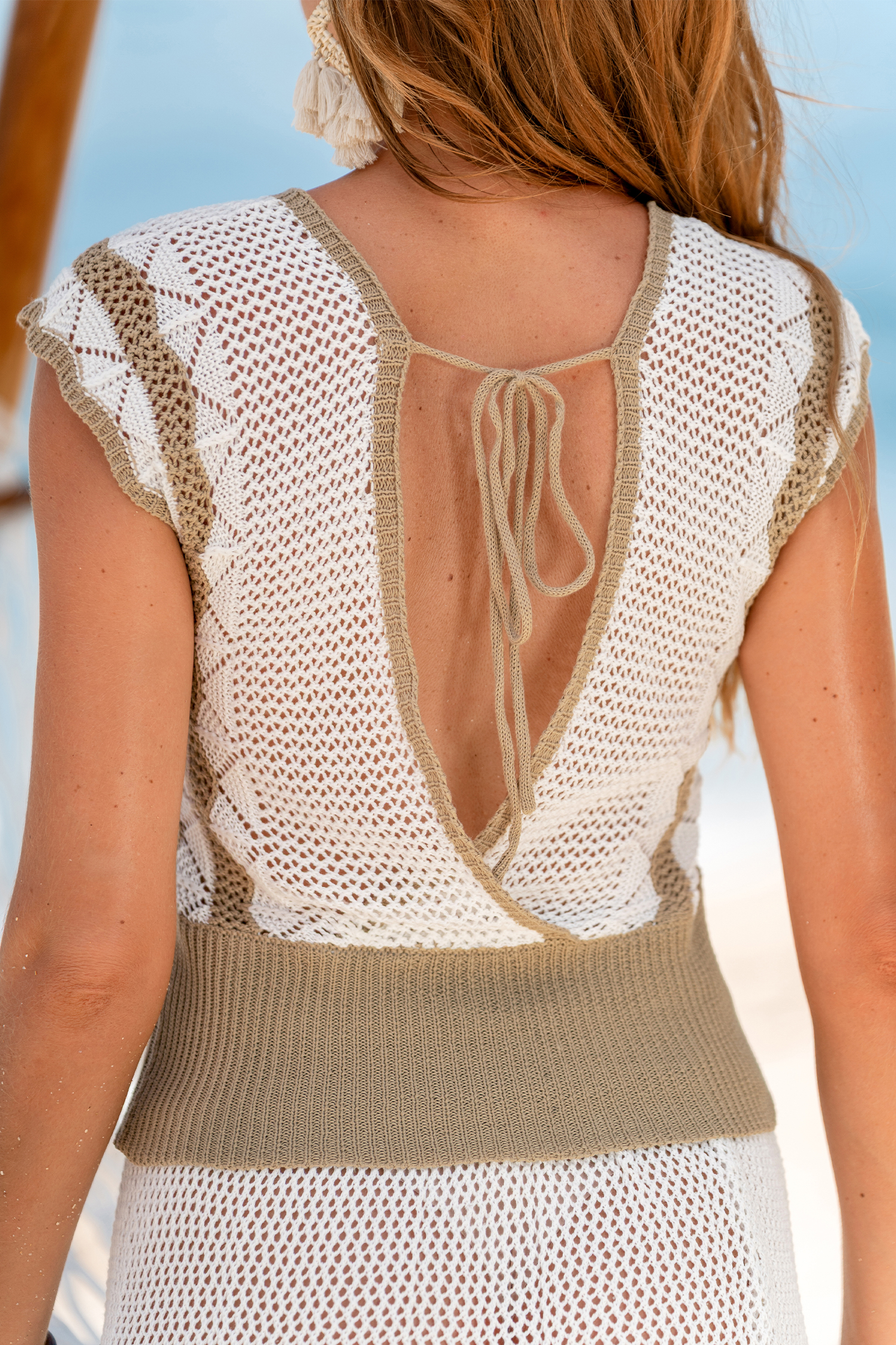 Take a Chance Khaki Cover-Up Top