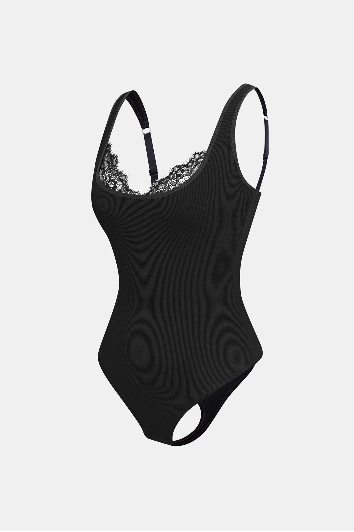 See Through You Black Shapewear Bodysuit