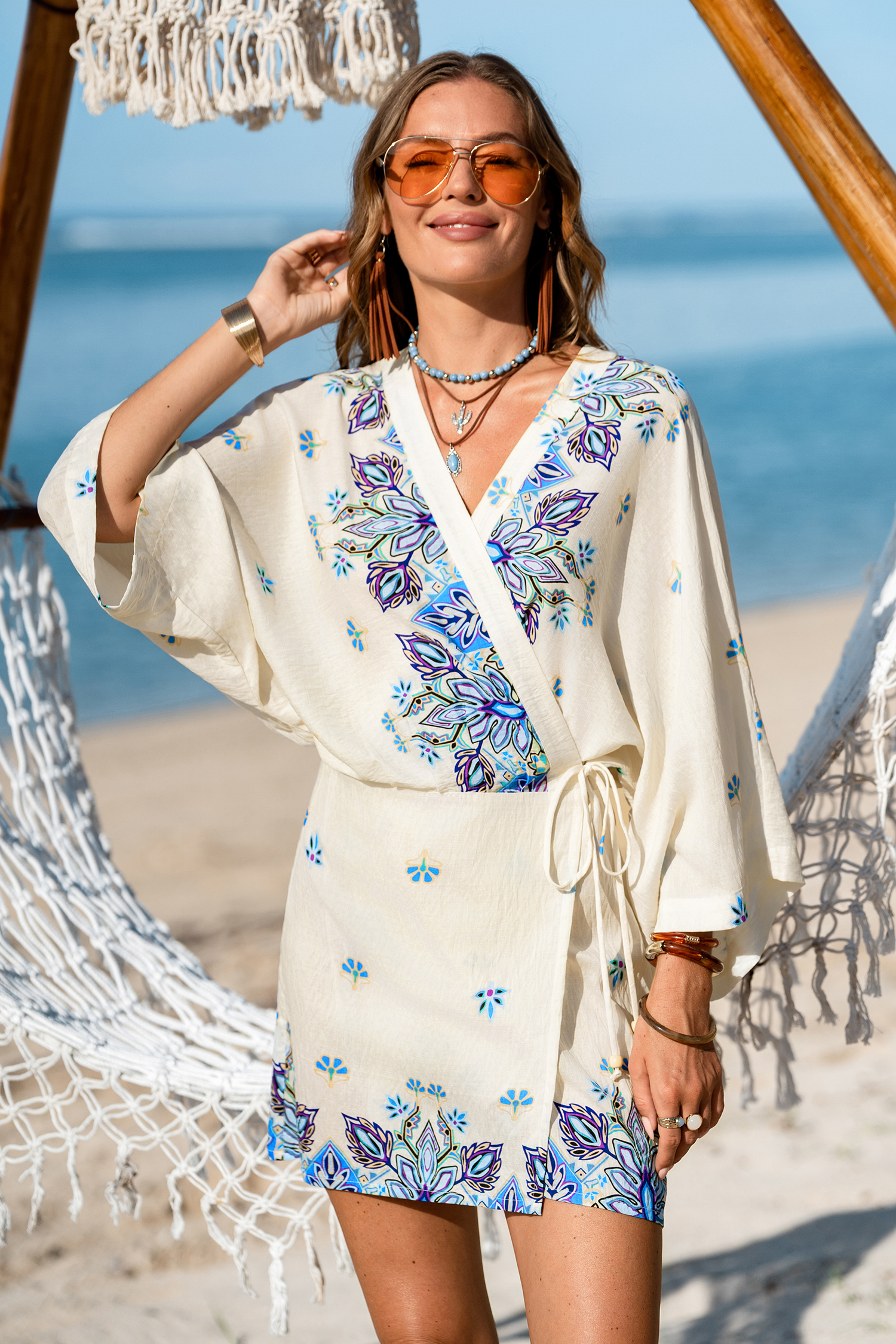 Getaway Mood Ornate Mini Dress