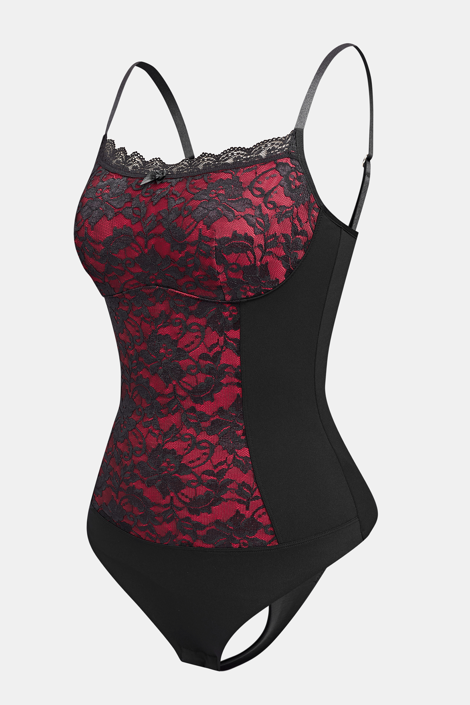 Deep Rose Lace Shapewear Bodysuit