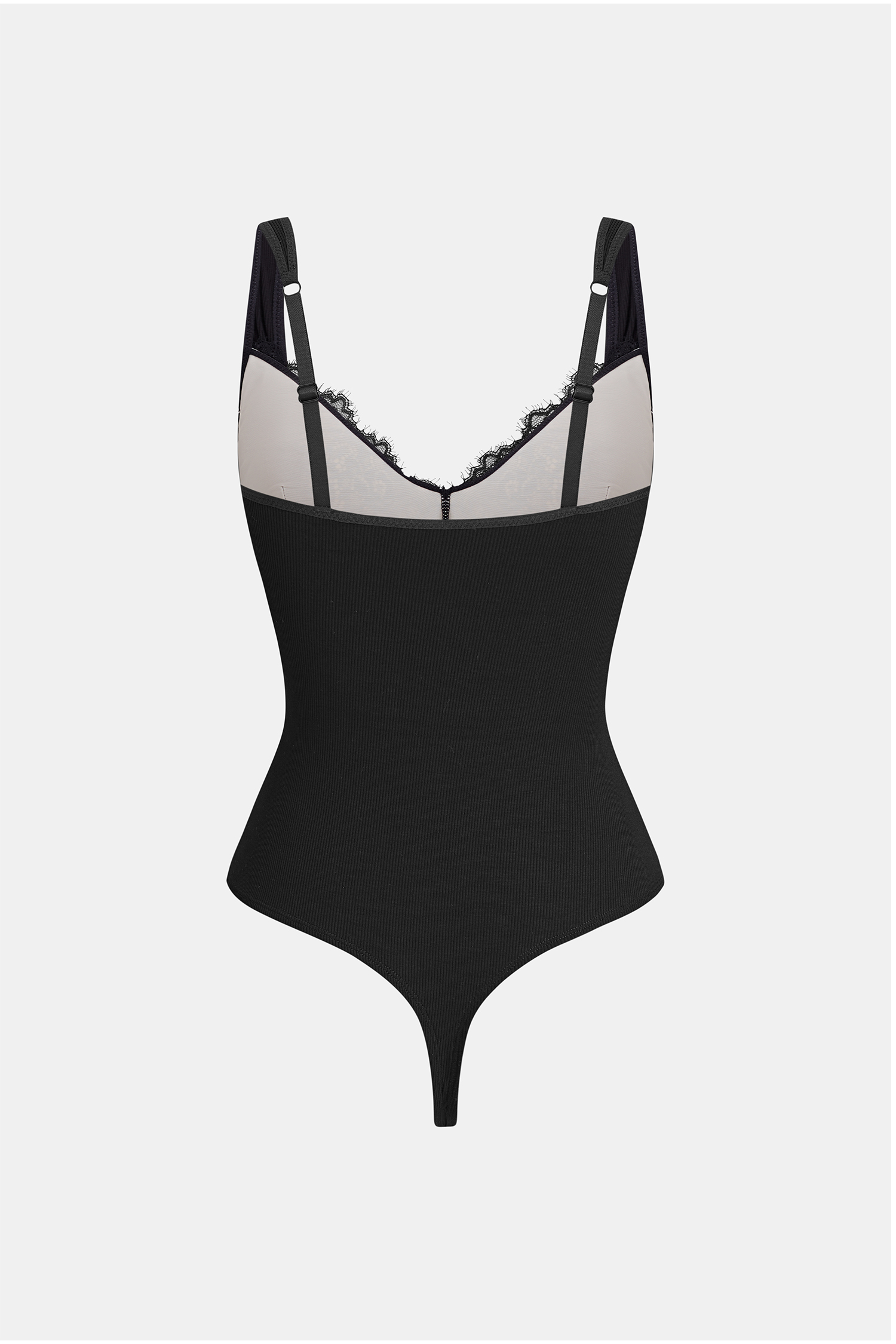 See Through You Black Shapewear Bodysuit