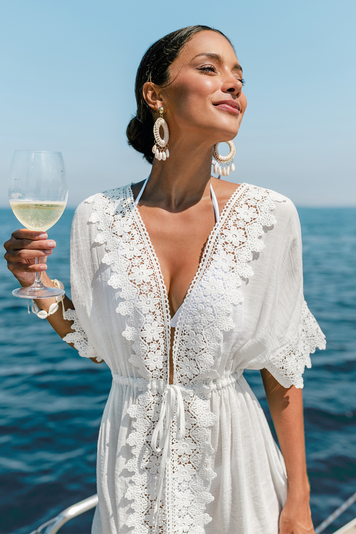 So Fresh White Cover-Up Mini Dress