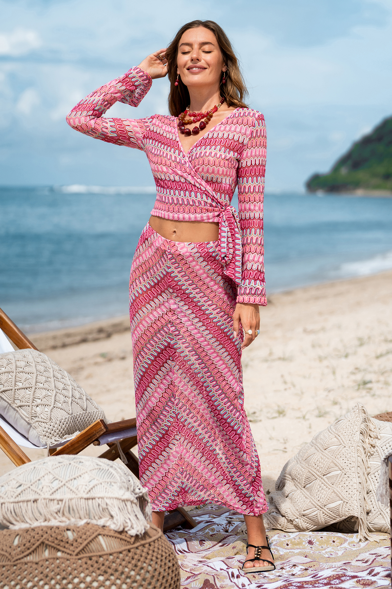 Voel het uit Abstracte Maxi Sarong