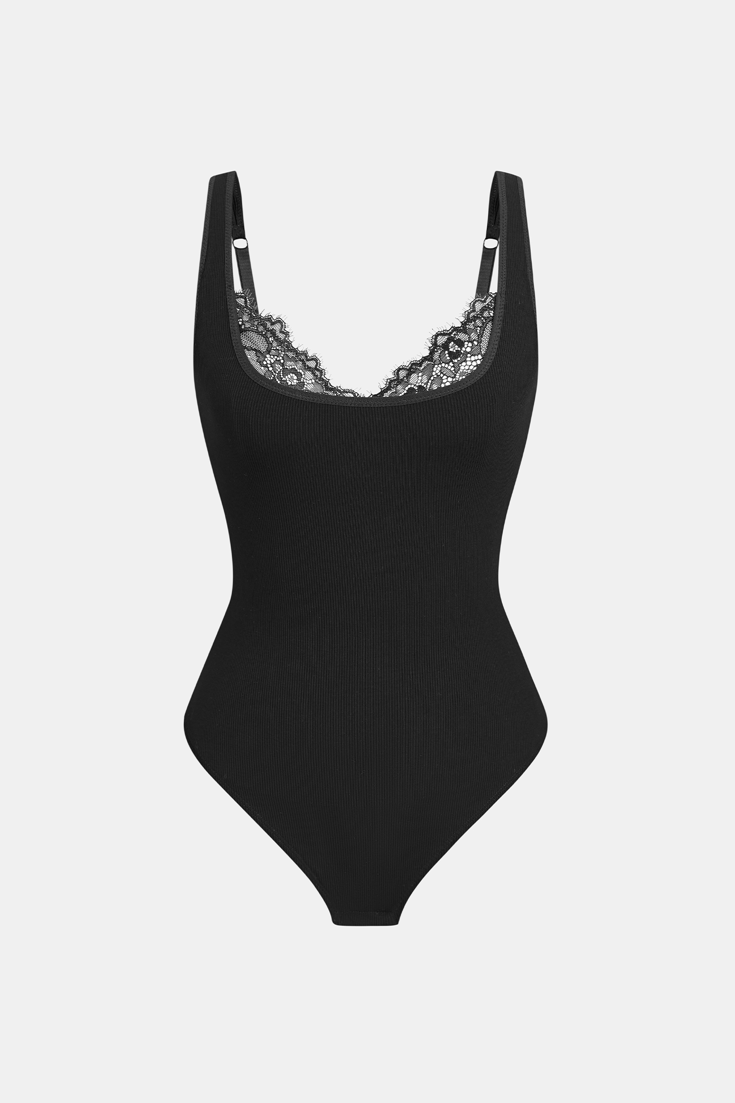 See Through You Black Shapewear Bodysuit