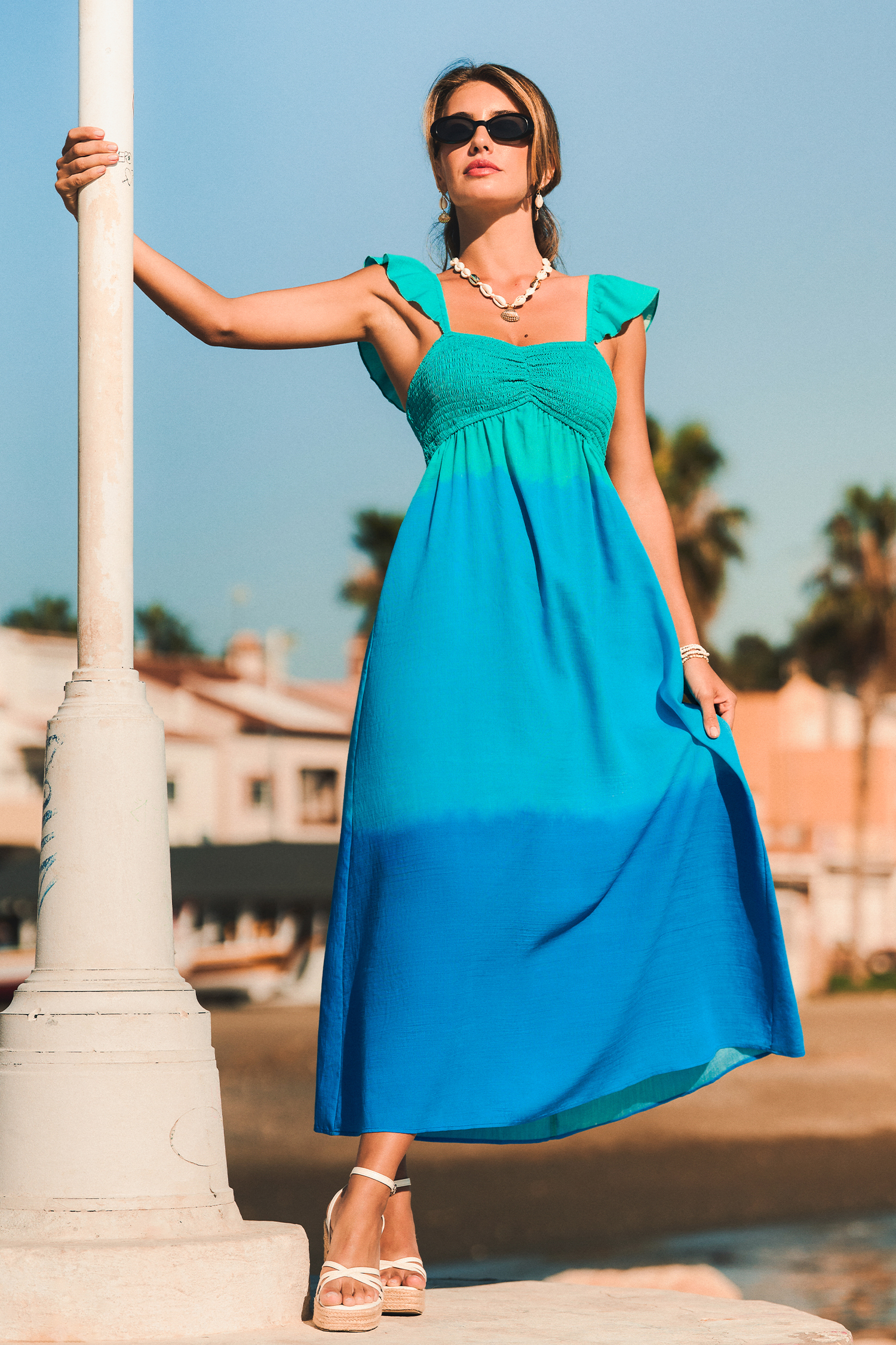 Op reis Ombré Maxi Jurk