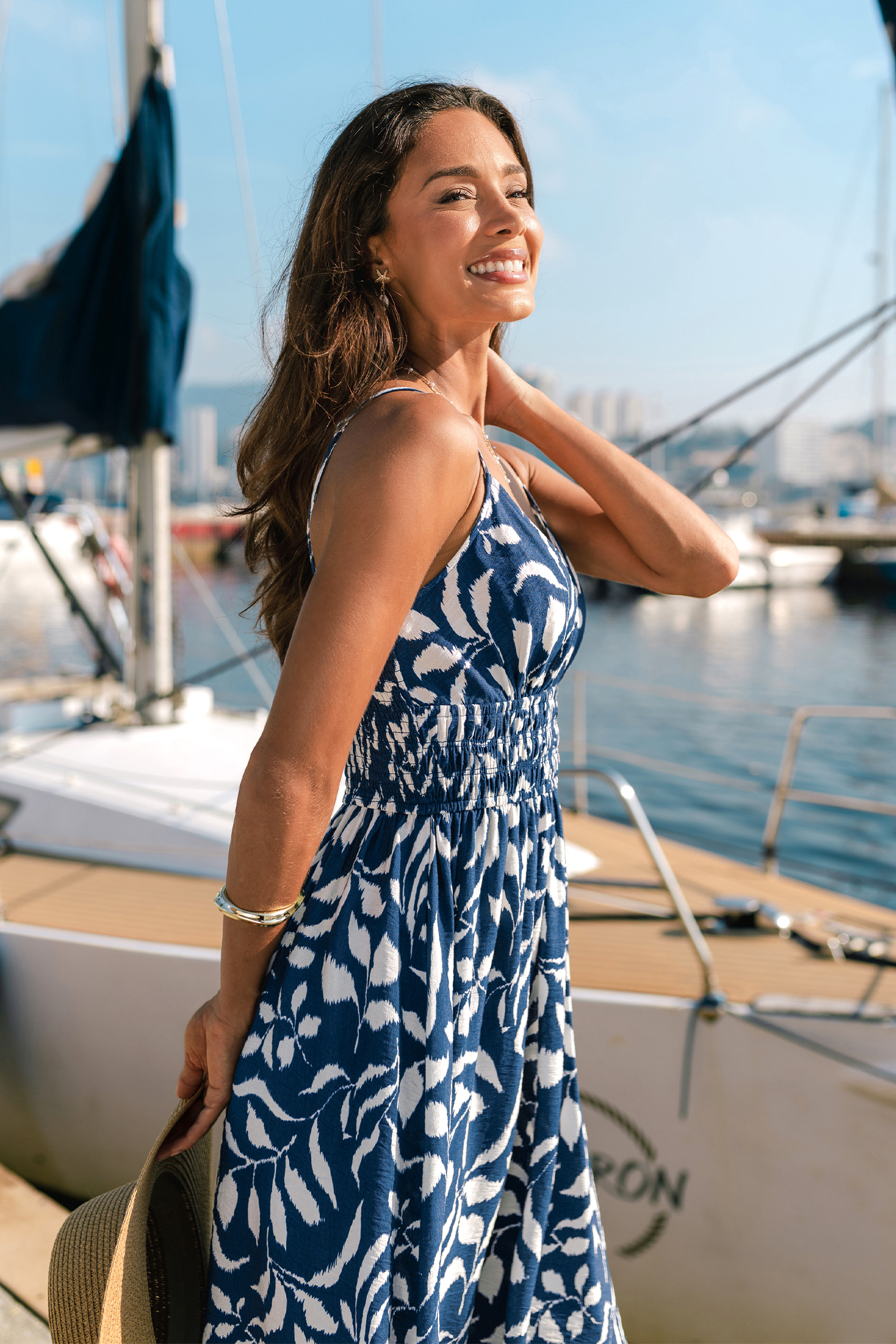 Sandy Getaway Tropical Midi Dress