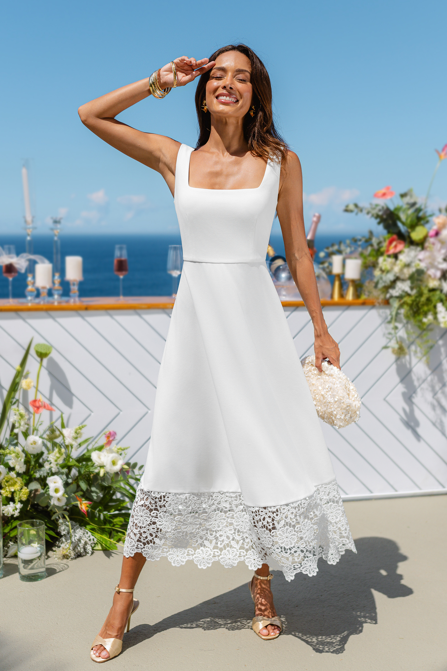 Robe dentelle blanche