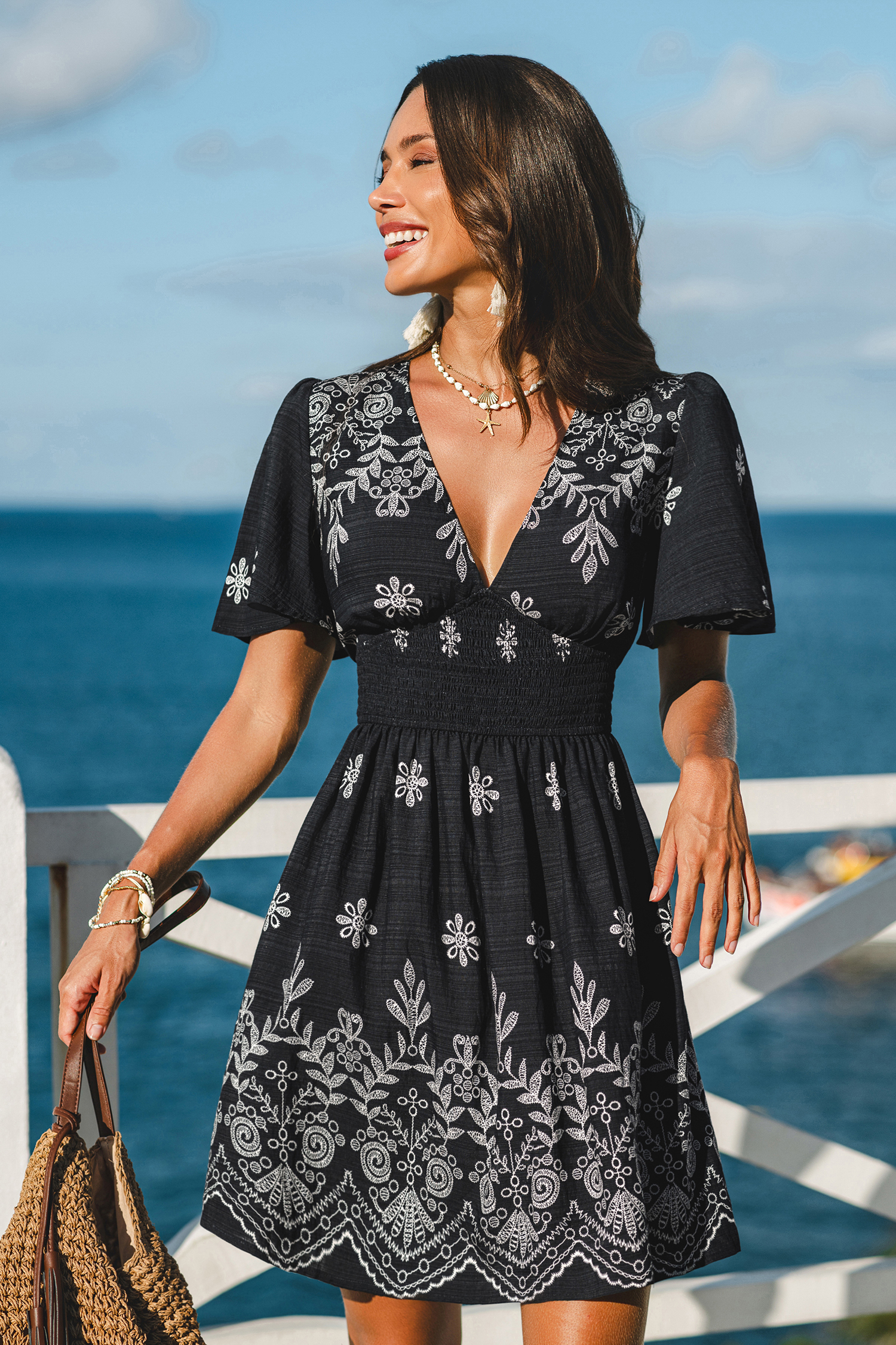 Bella Rose Floral Mini Dress