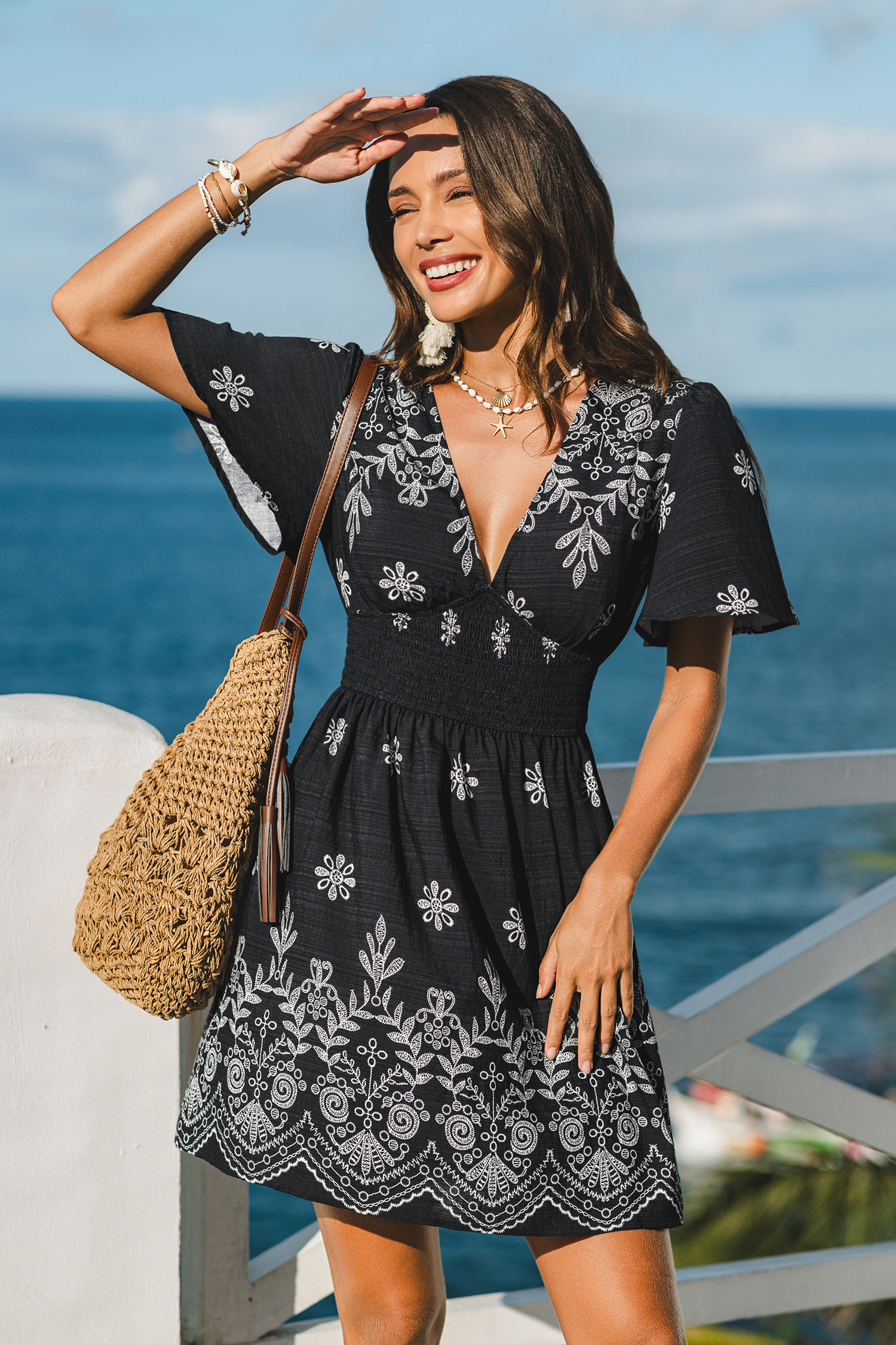 Bella Rose Floral Mini Dress