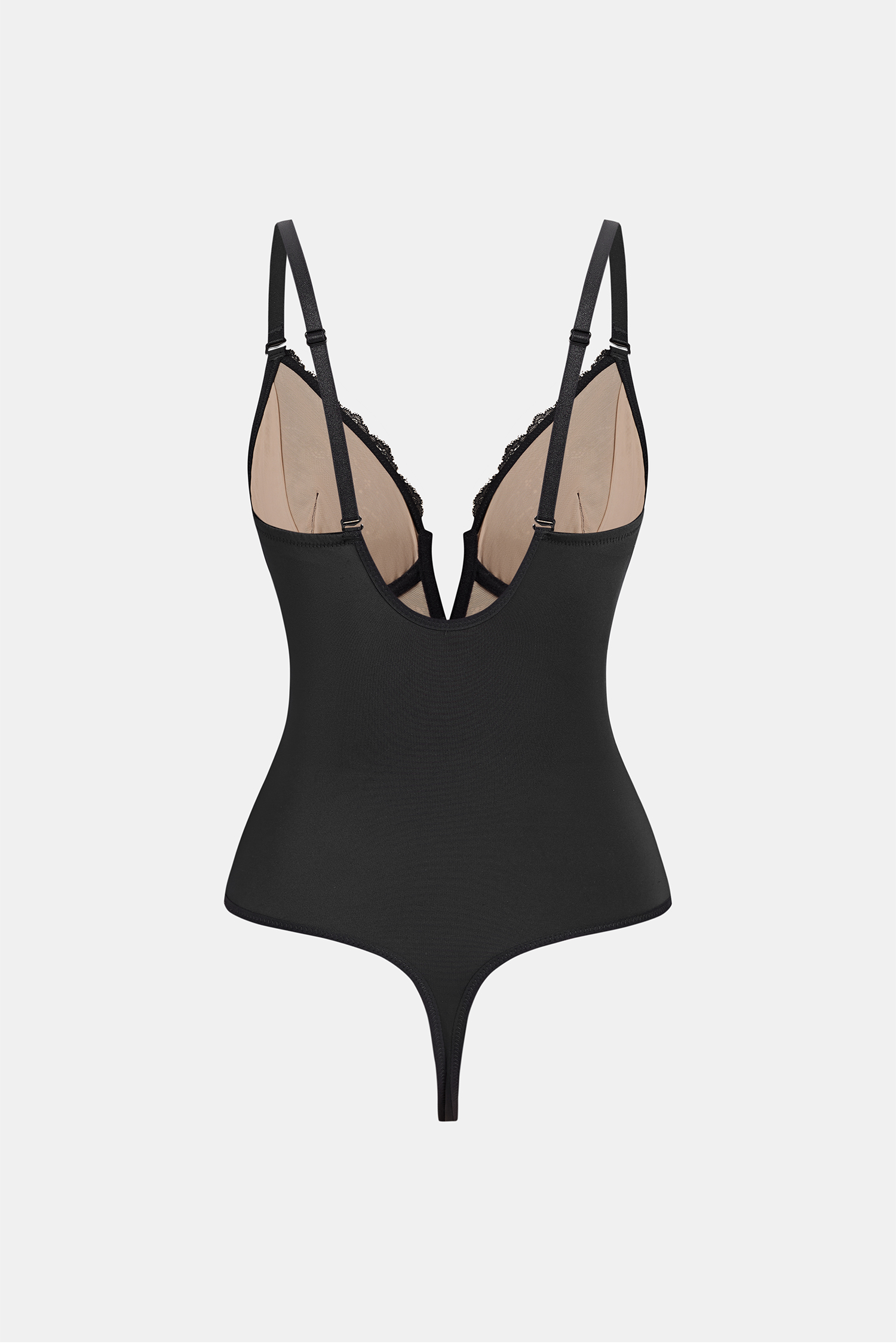 Golden Touch Black Shapewear Bodysuit