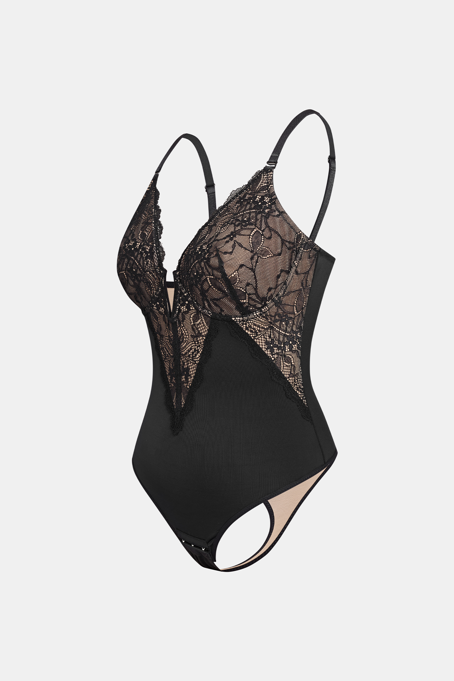 Golden Touch Black Shapewear Bodysuit