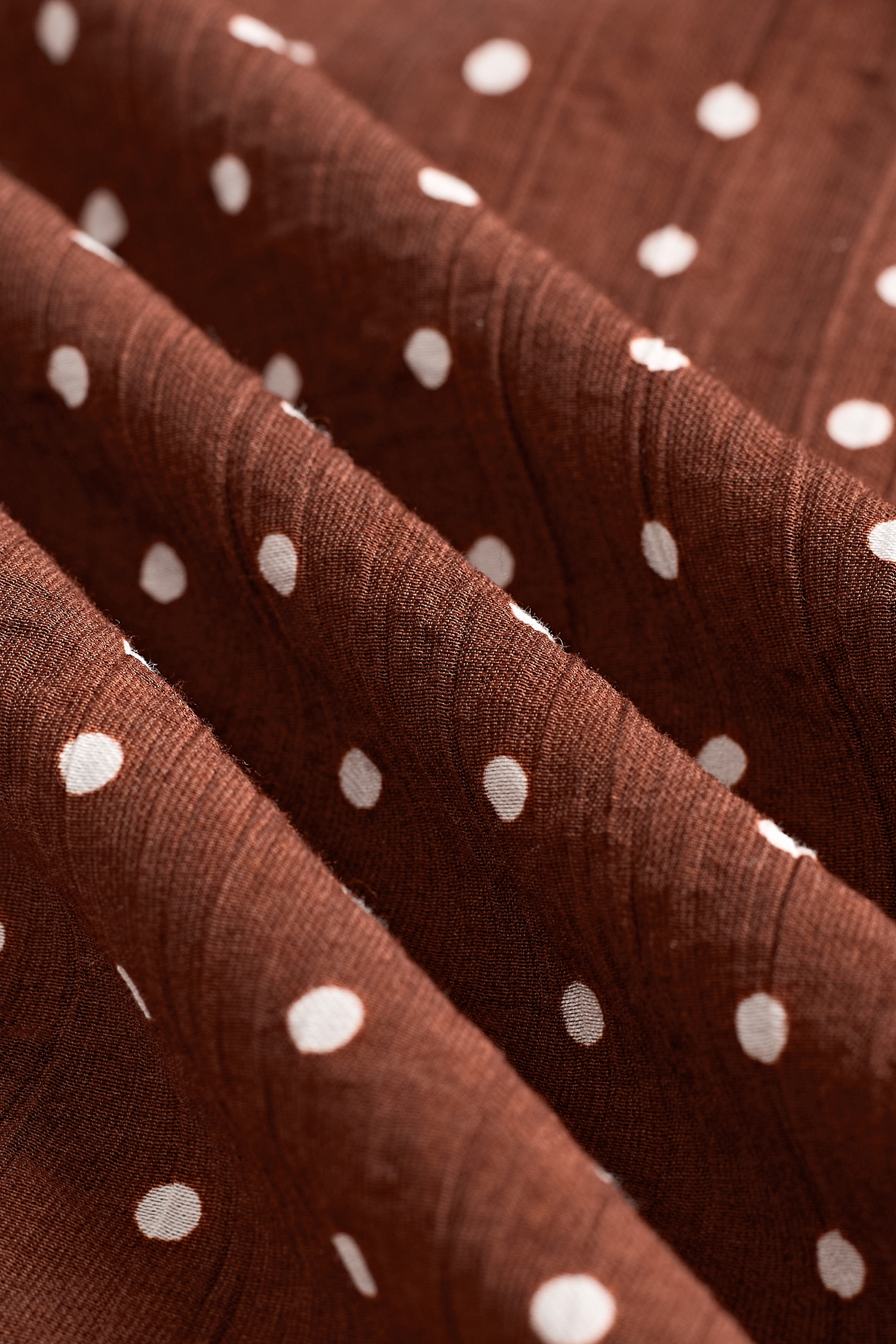 Robe marron col cœur sans manches