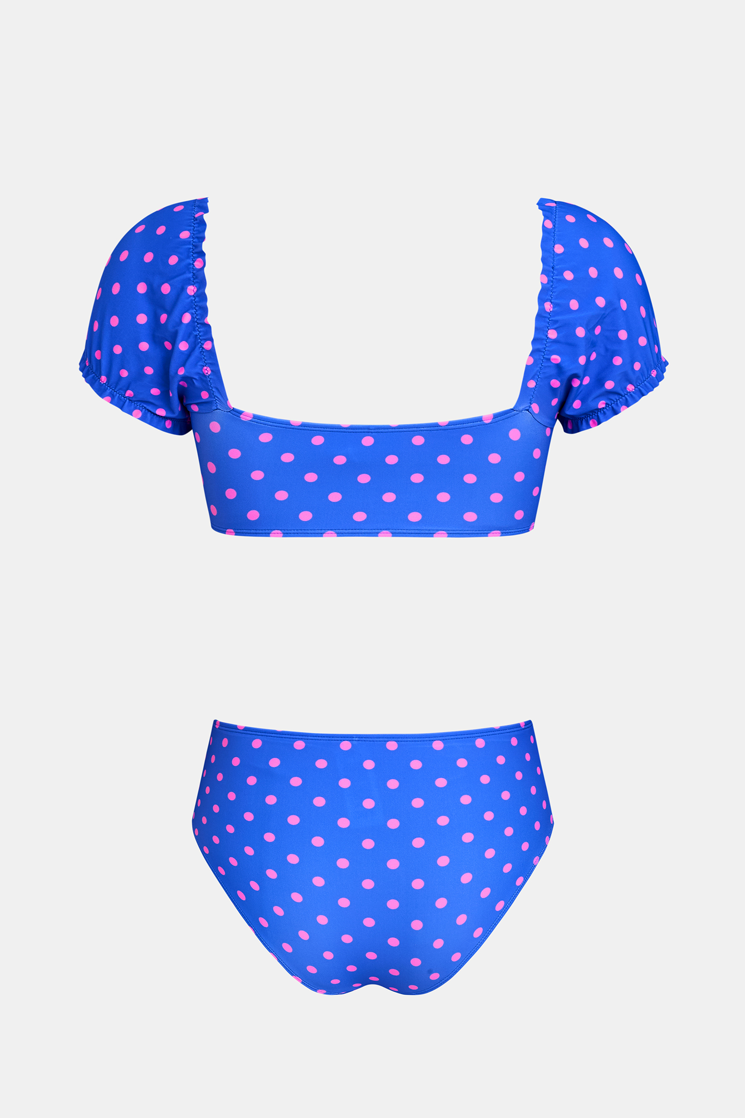 Blaues Polka Dot Mädchen-Bikini-Set