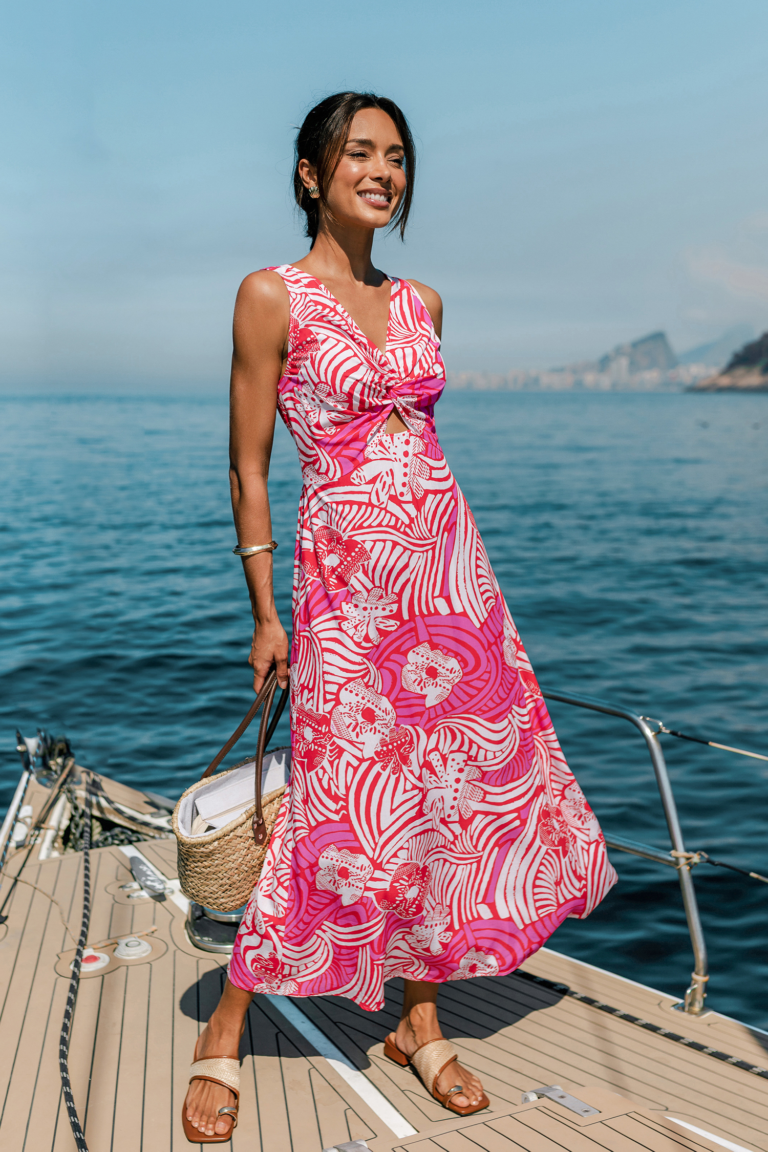 Sky Painting Tropical Maxi Dress