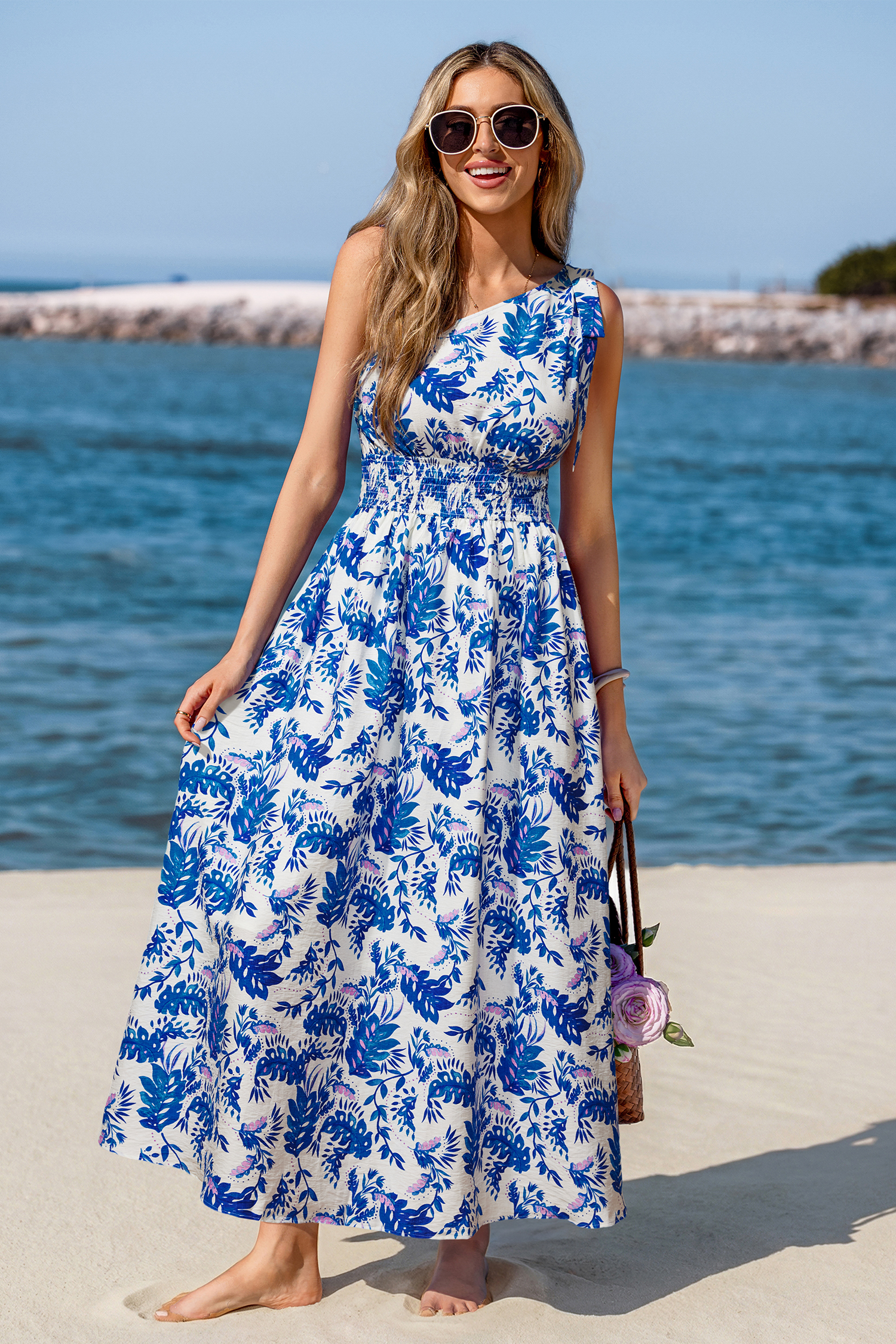 Late Tide Tropical Maxi Dress