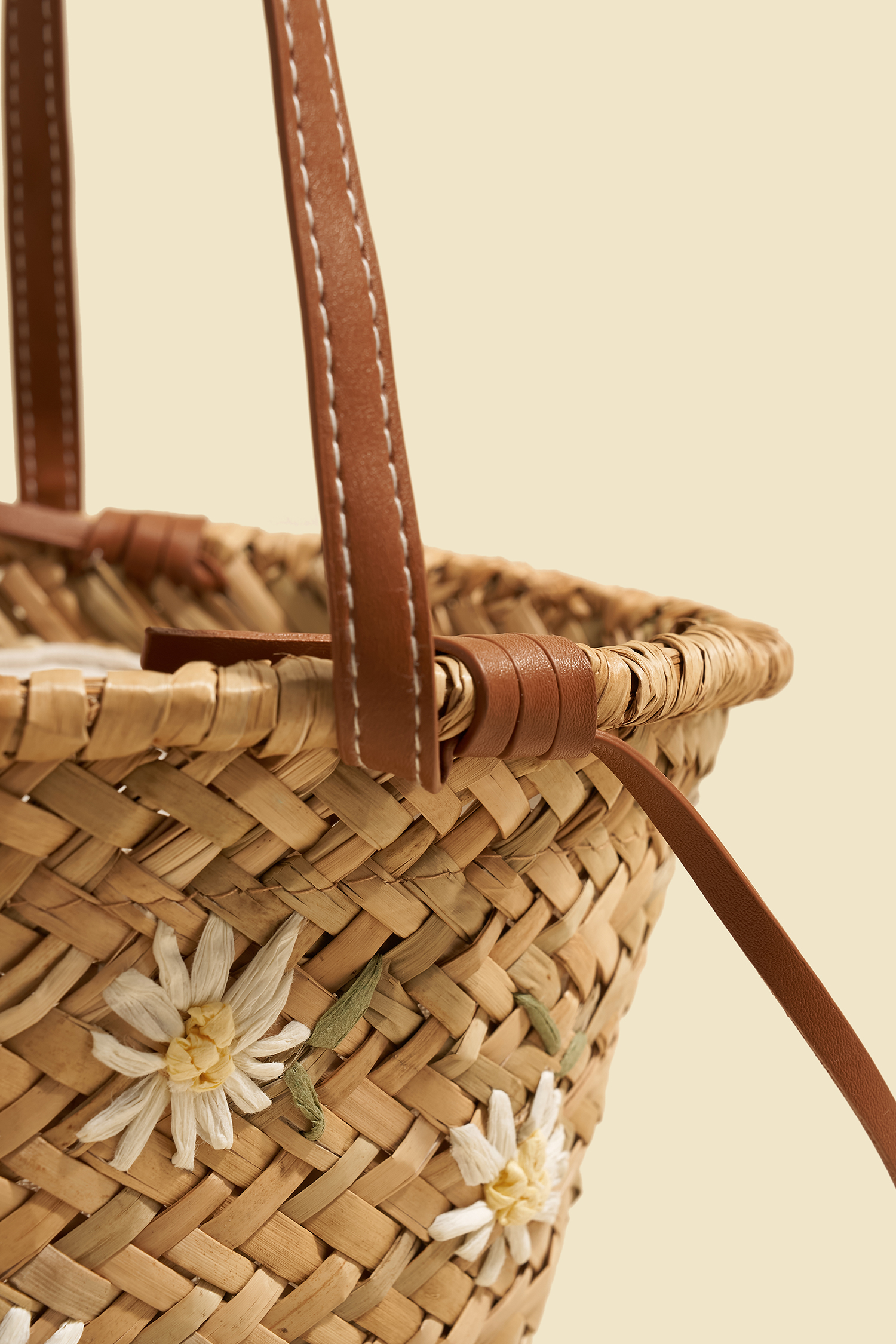 Cesto di fiori Borsa di paglia