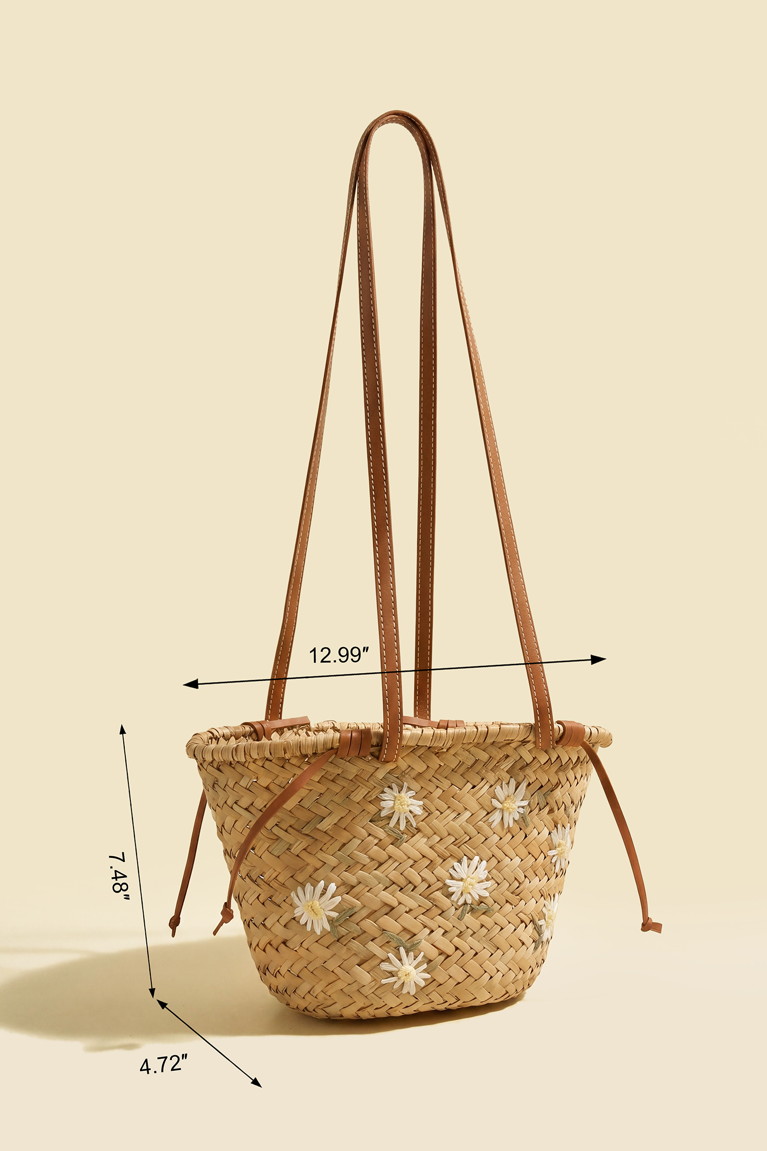 Cesto di fiori Borsa di paglia