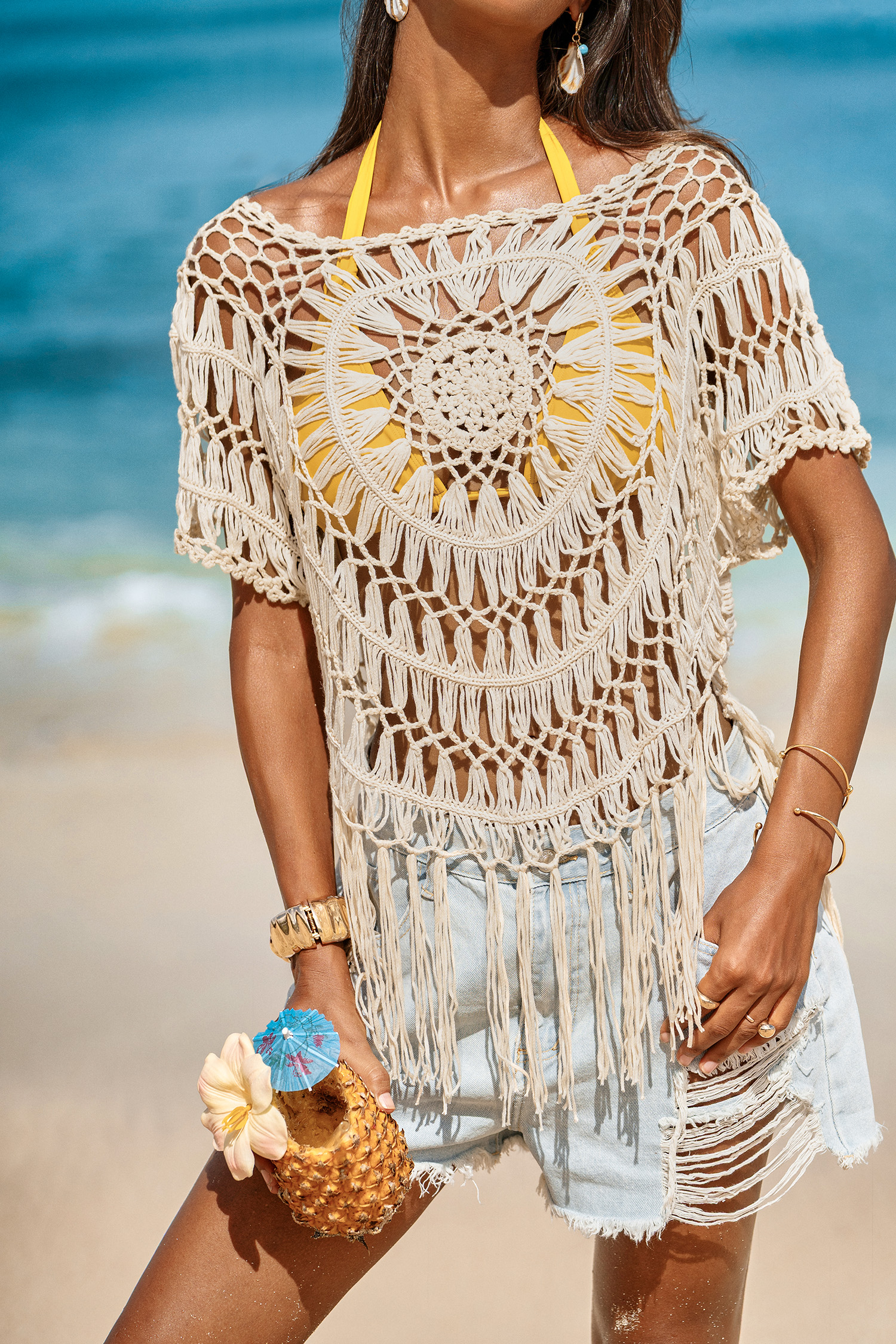 Poncho copricostume beige Stuff of Dreams