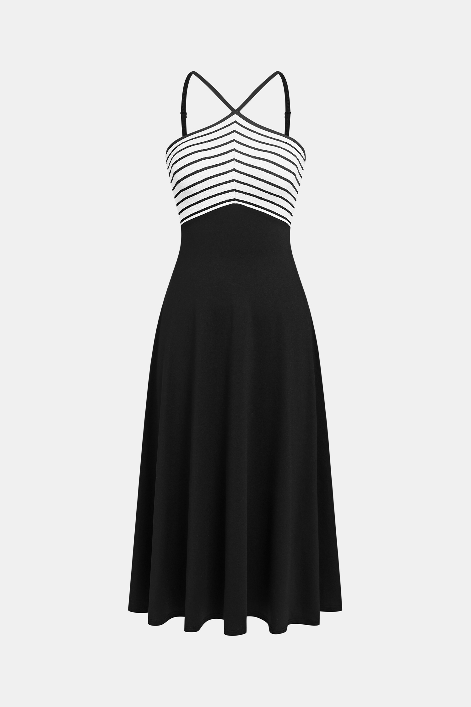 Palm Read Striped Midi Dress