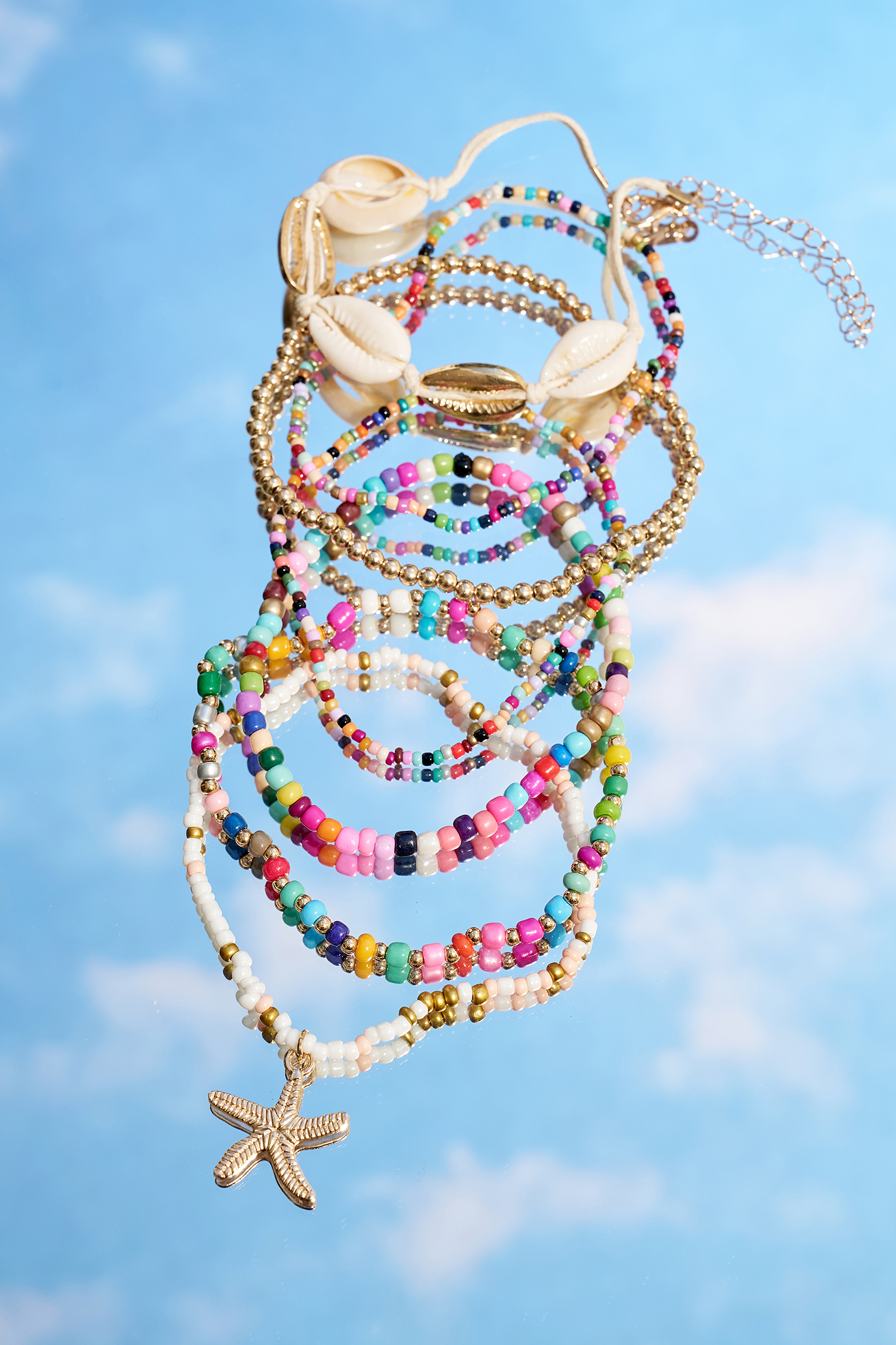 Conjunto de tobilleras con cuentas Shoreline Energy