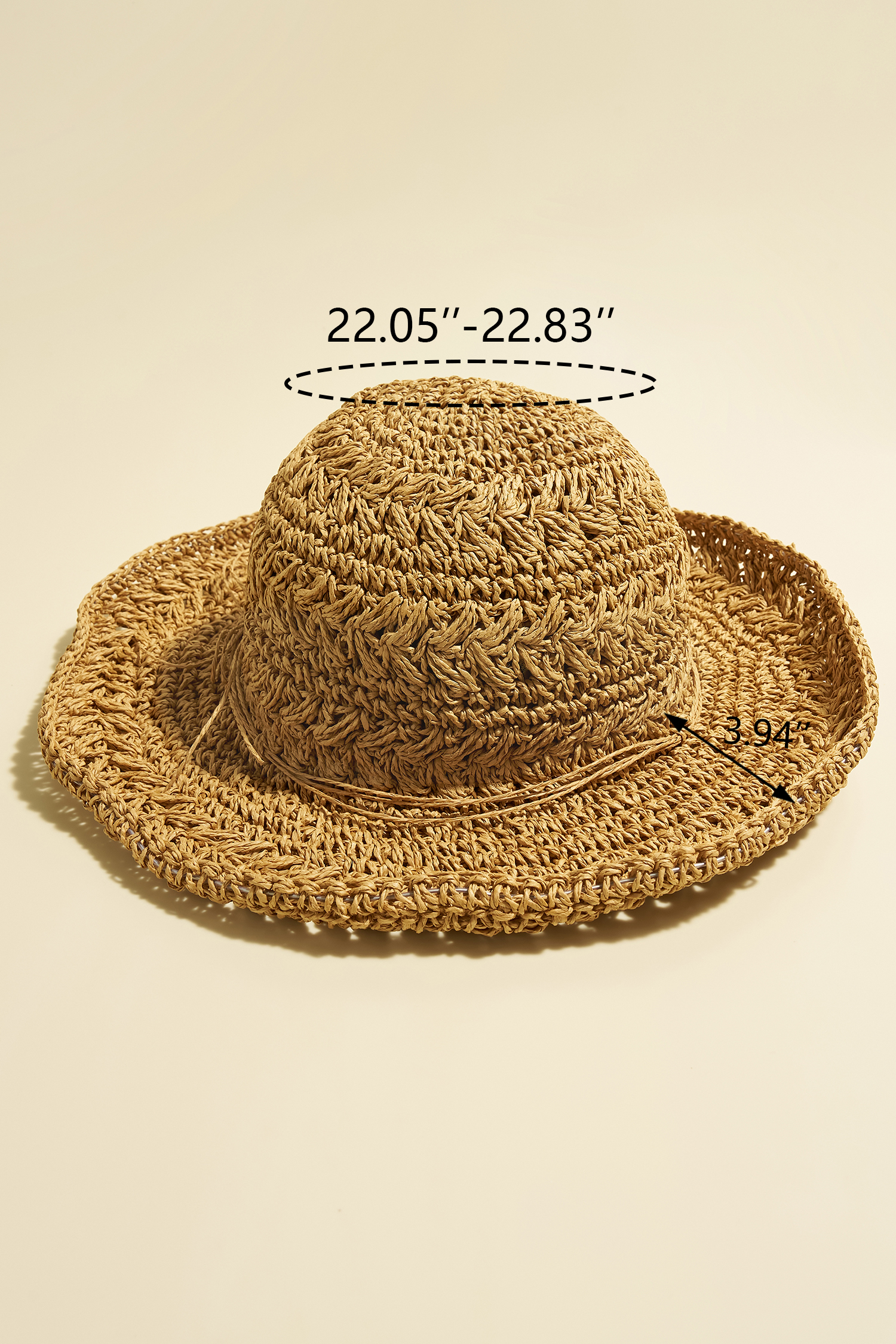 Chapeau de paille pliable