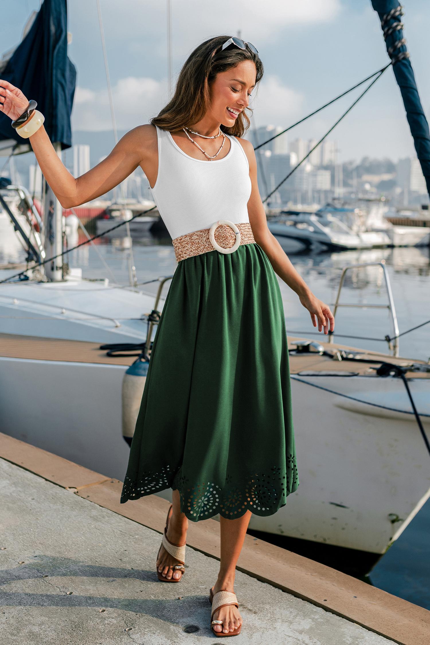 Garden Party Two-Toned Midi Dress