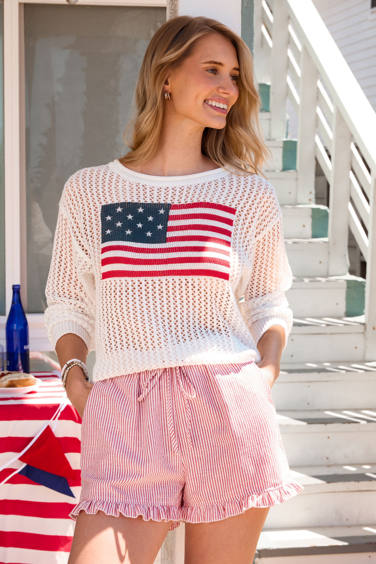 July Pool Party Americana Cover-Up Top